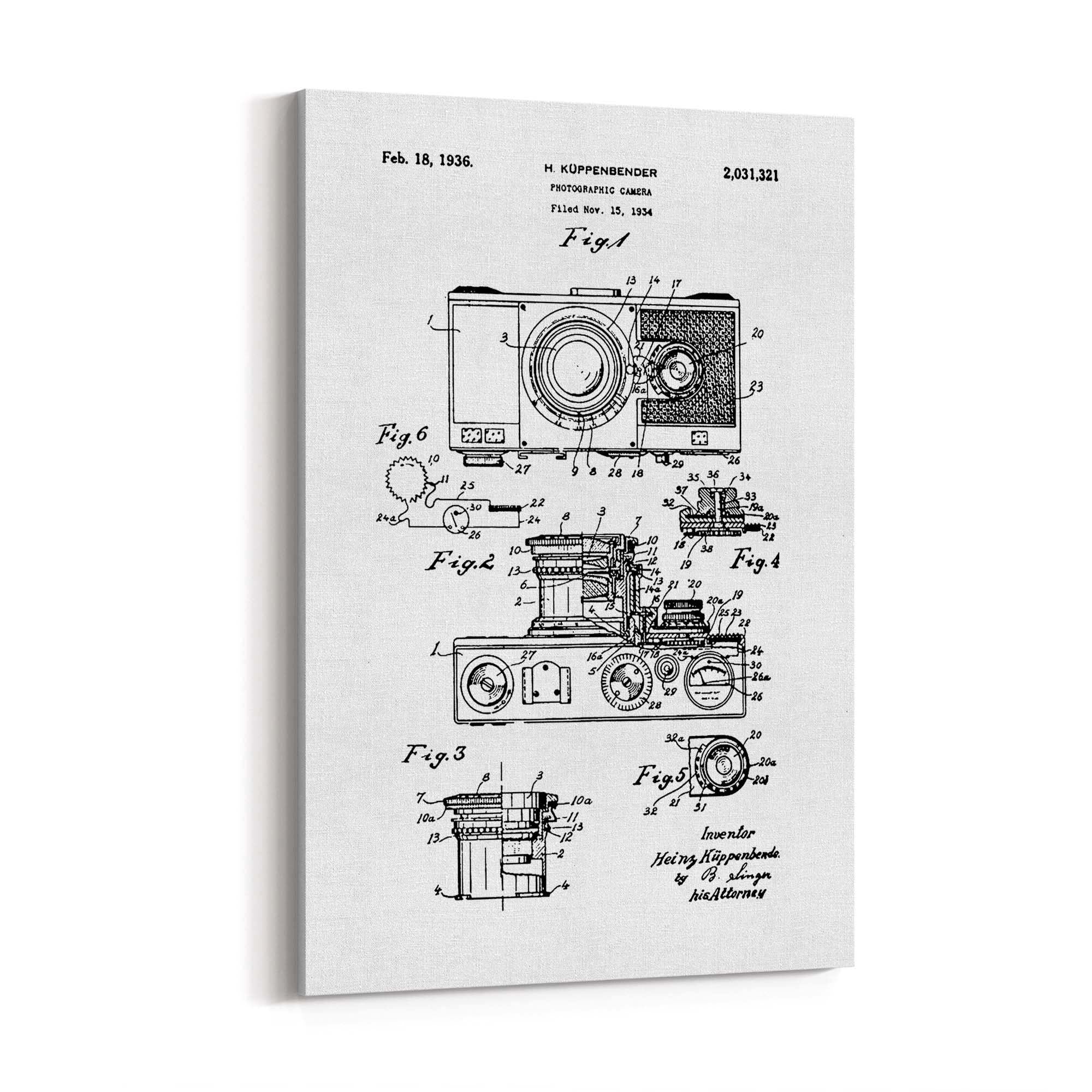 Vintage Camera Patent Photographer Wall Art #2 - The Affordable Art Company