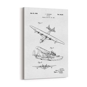 Airplane Patent - Wall Art Print 