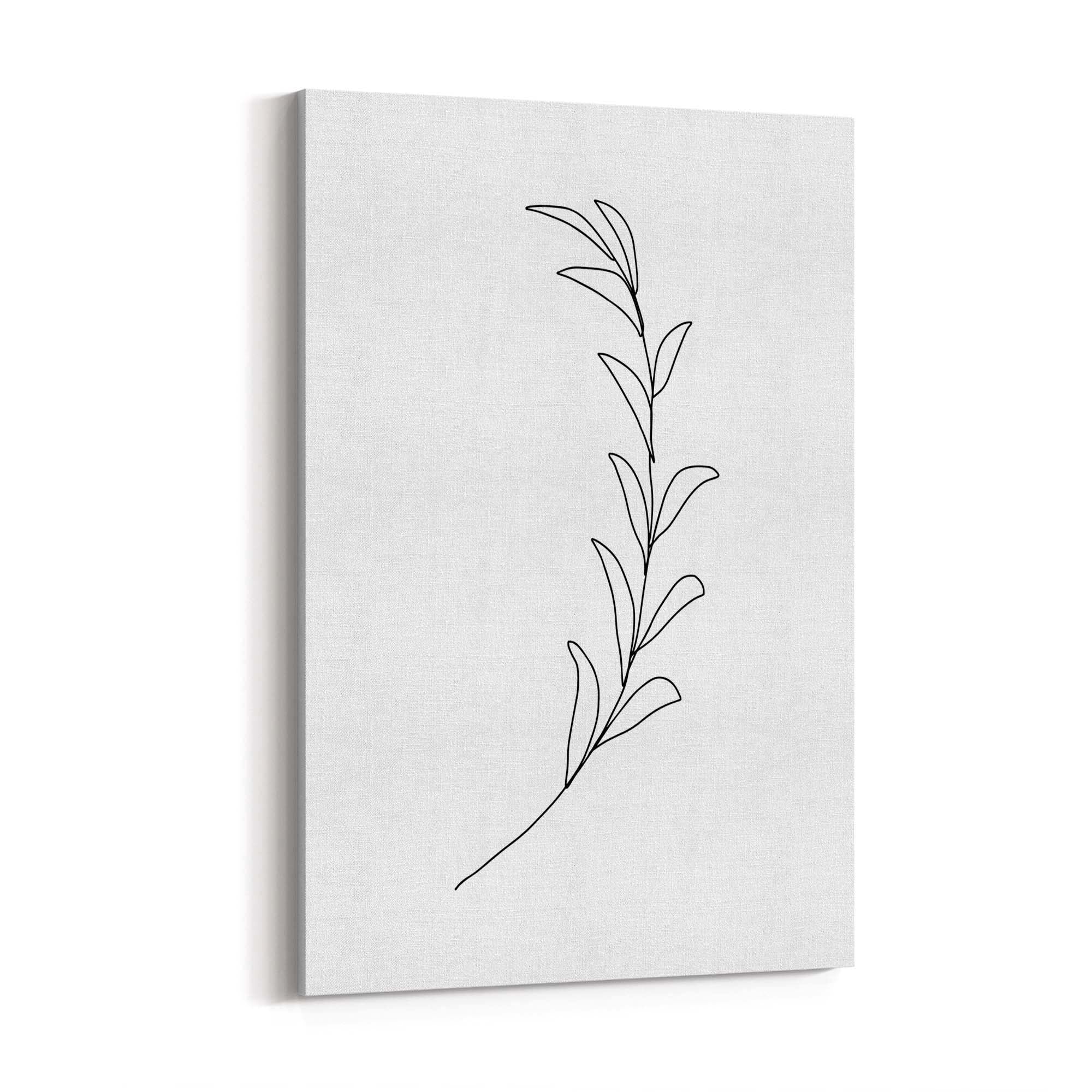 Minimal Floral Drawing Flower Abstract Wall Art #45 - The Affordable Art Company