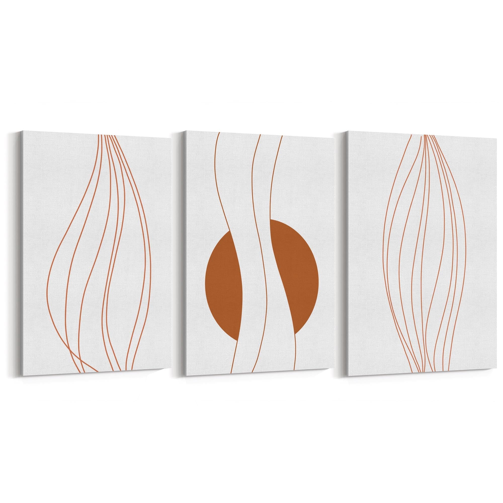 Set of Lines In Motion Abstract Minimal Wall Art #1 - The Affordable Art Company