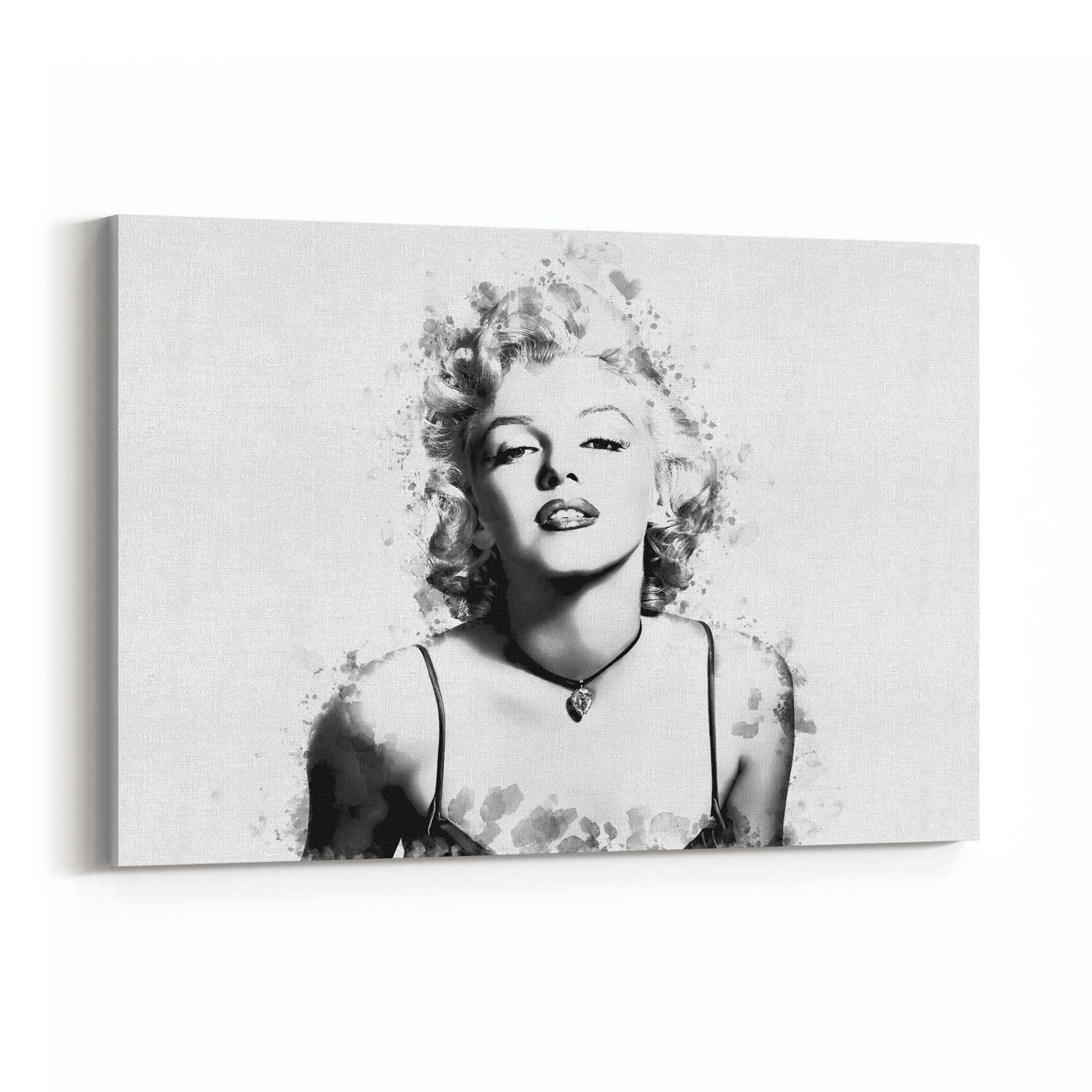 Marilyn Monroe Minimal Black Ink Fashion Wall Art #3 - The Affordable Art Company