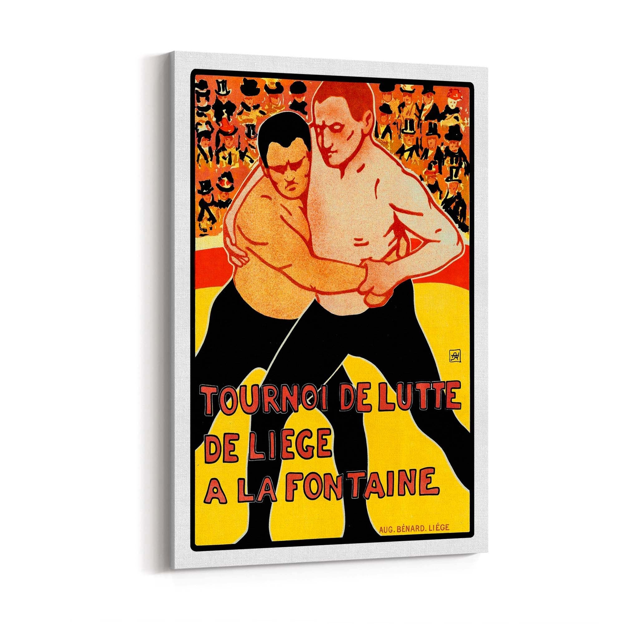 Wrestling Tournament Vintage Sports Advert Wall Art - The Affordable Art Company