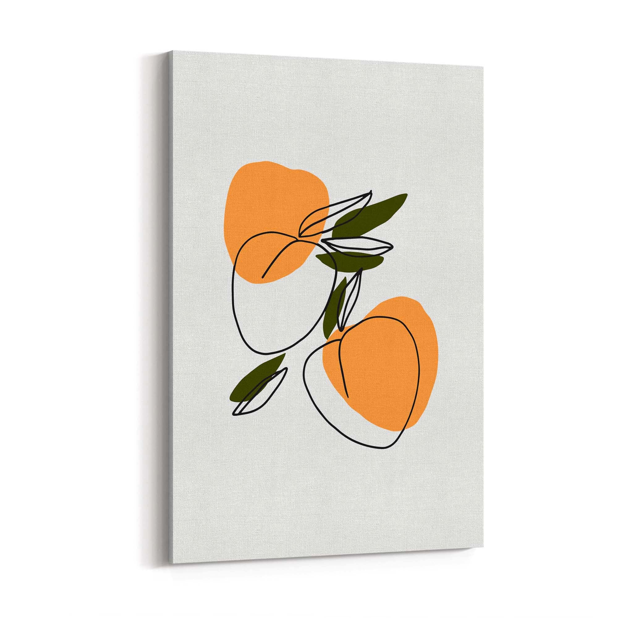 Retro Peach Fruit Kitchen Cafe Style Pastel Wall Art #2 - The Affordable Art Company