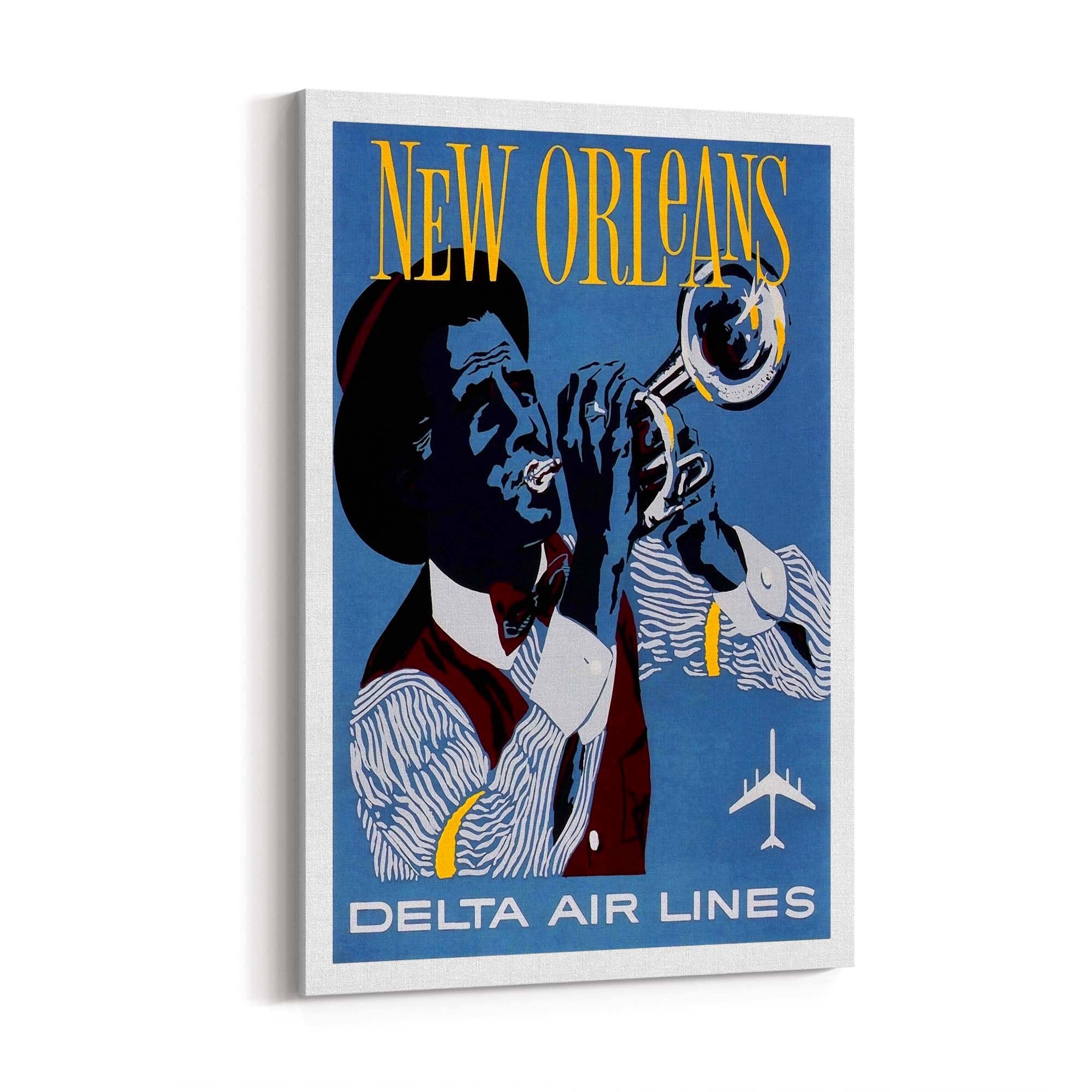 New Orleans USA Jazz Vintage Travel Advert Art - The Affordable Art Company
