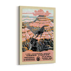 Grand Canyon, USA Vintage Travel Advert Wall Art - The Affordable Art Company