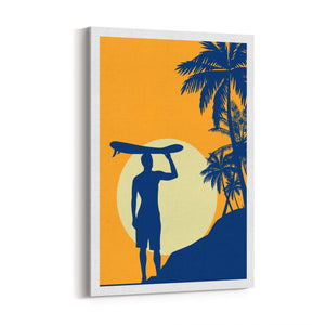 Retro Summer Surf Coastal Vintage Beach Wall Art #1 - The Affordable Art Company