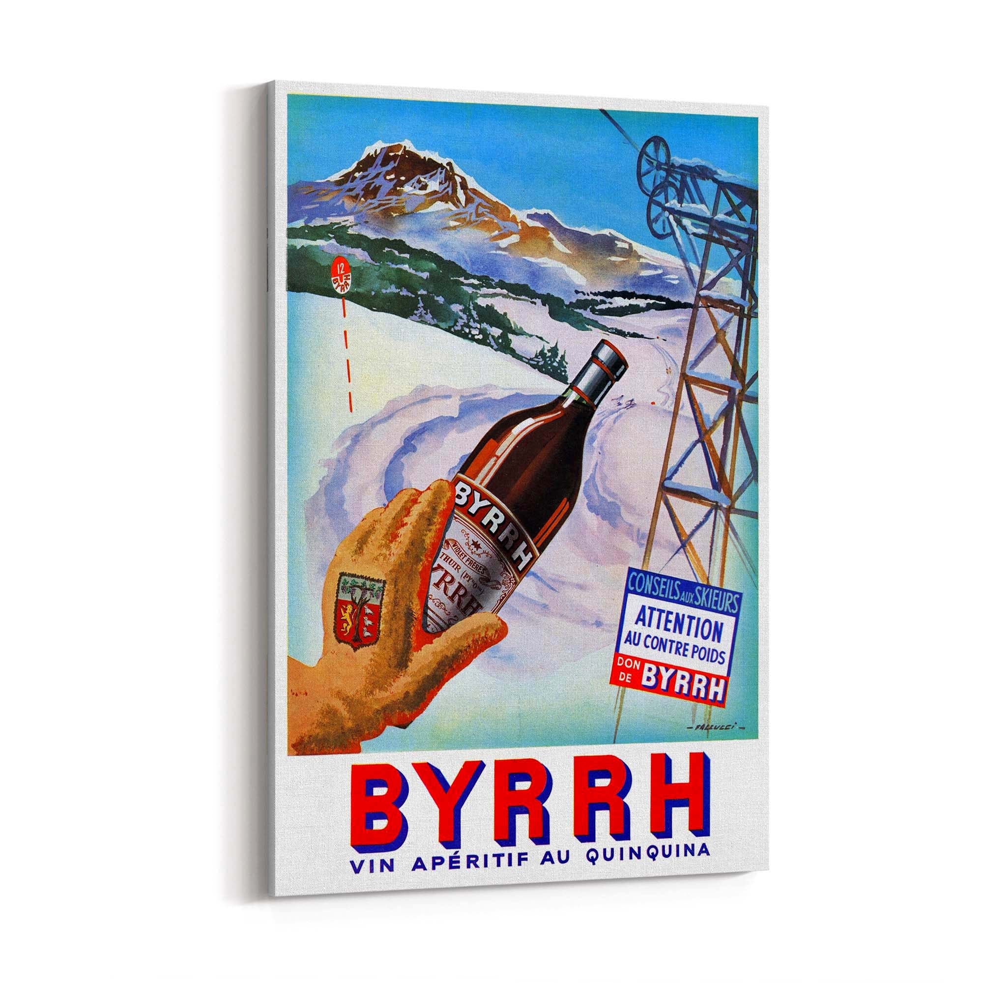 Winter Byrrh Vintage Drinks Advert Wall Art - The Affordable Art Company
