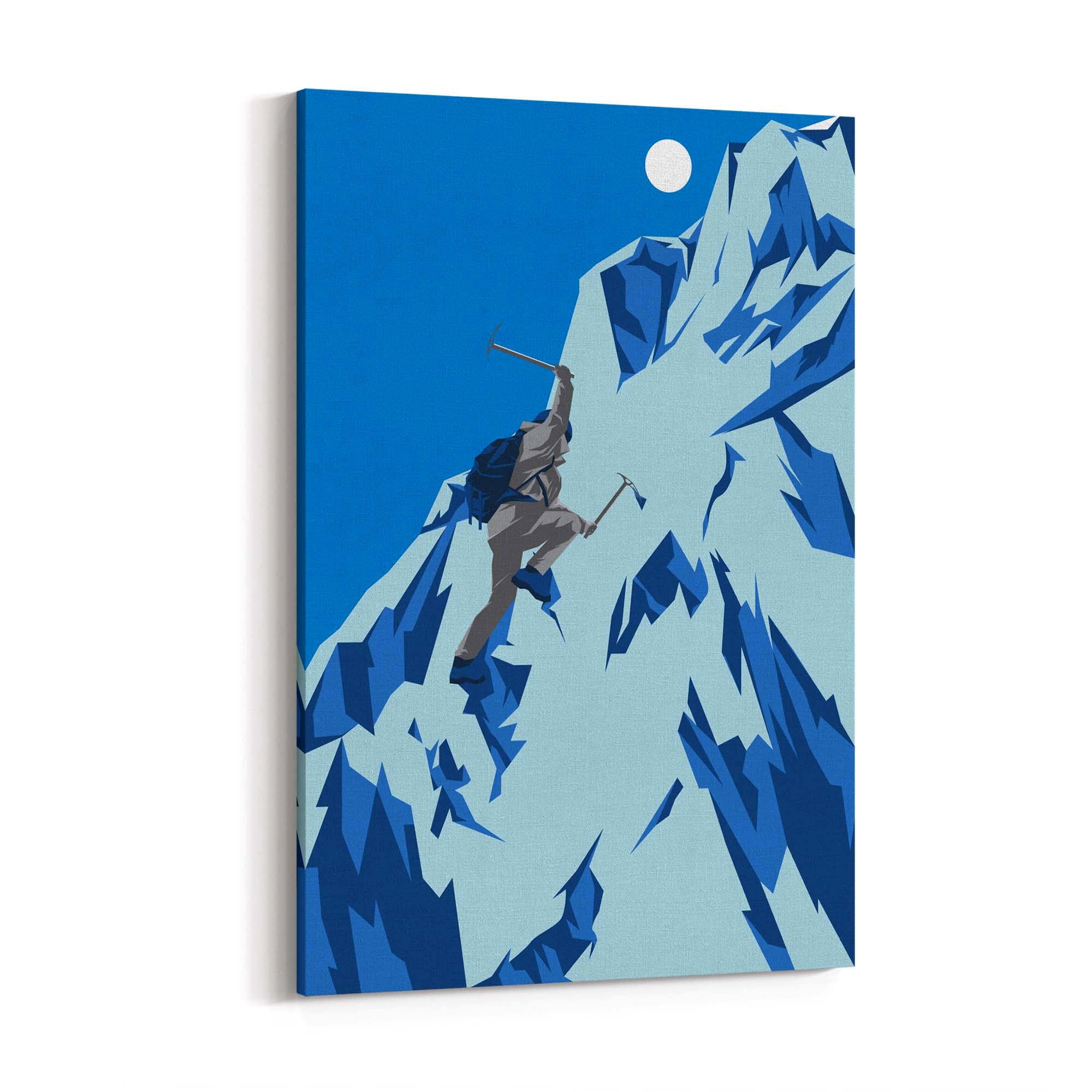 Retro Mountain Climbing Winter Sports Wall Art #3 - The Affordable Art Company