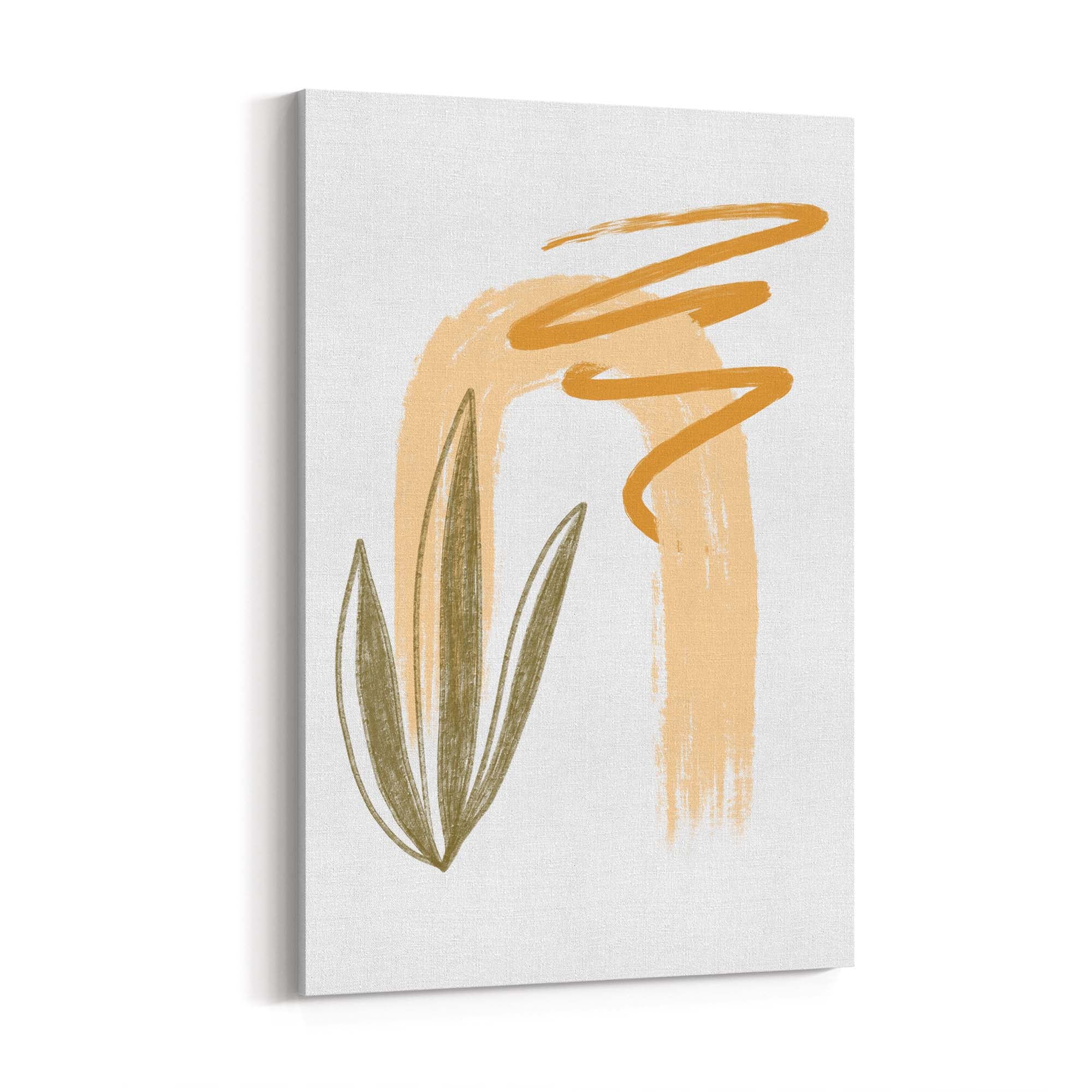 Plant Abstract Minimal Retro Drawing Wall Art #2 - The Affordable Art Company