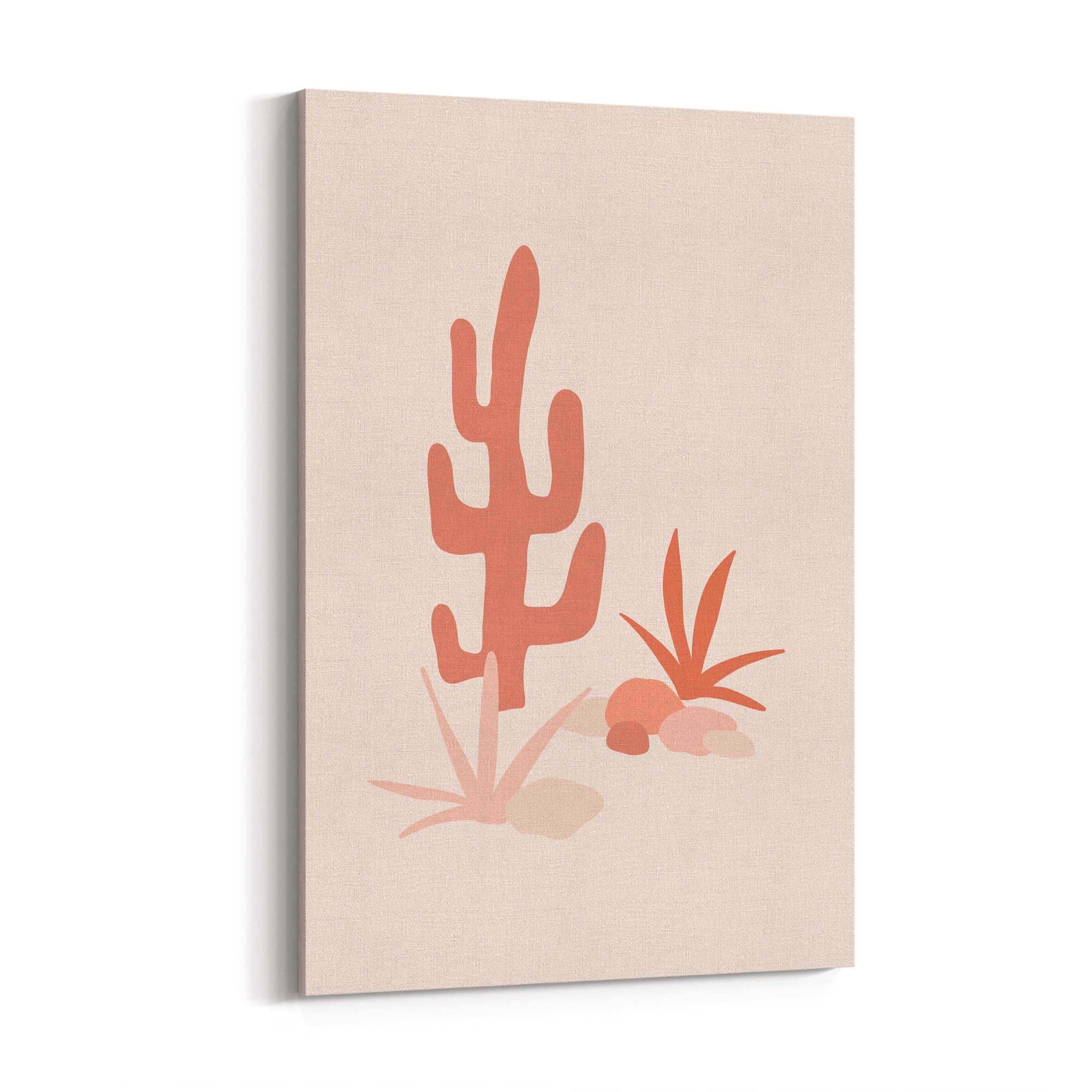 Minimal Cactus Retro Landscape Desert Wall Art #2 - The Affordable Art Company