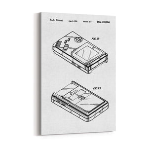 Vintage Game Boy Patent Gift Wall Art #2 - The Affordable Art Company
