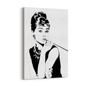 Audrey Hepburn Art - Black & White 