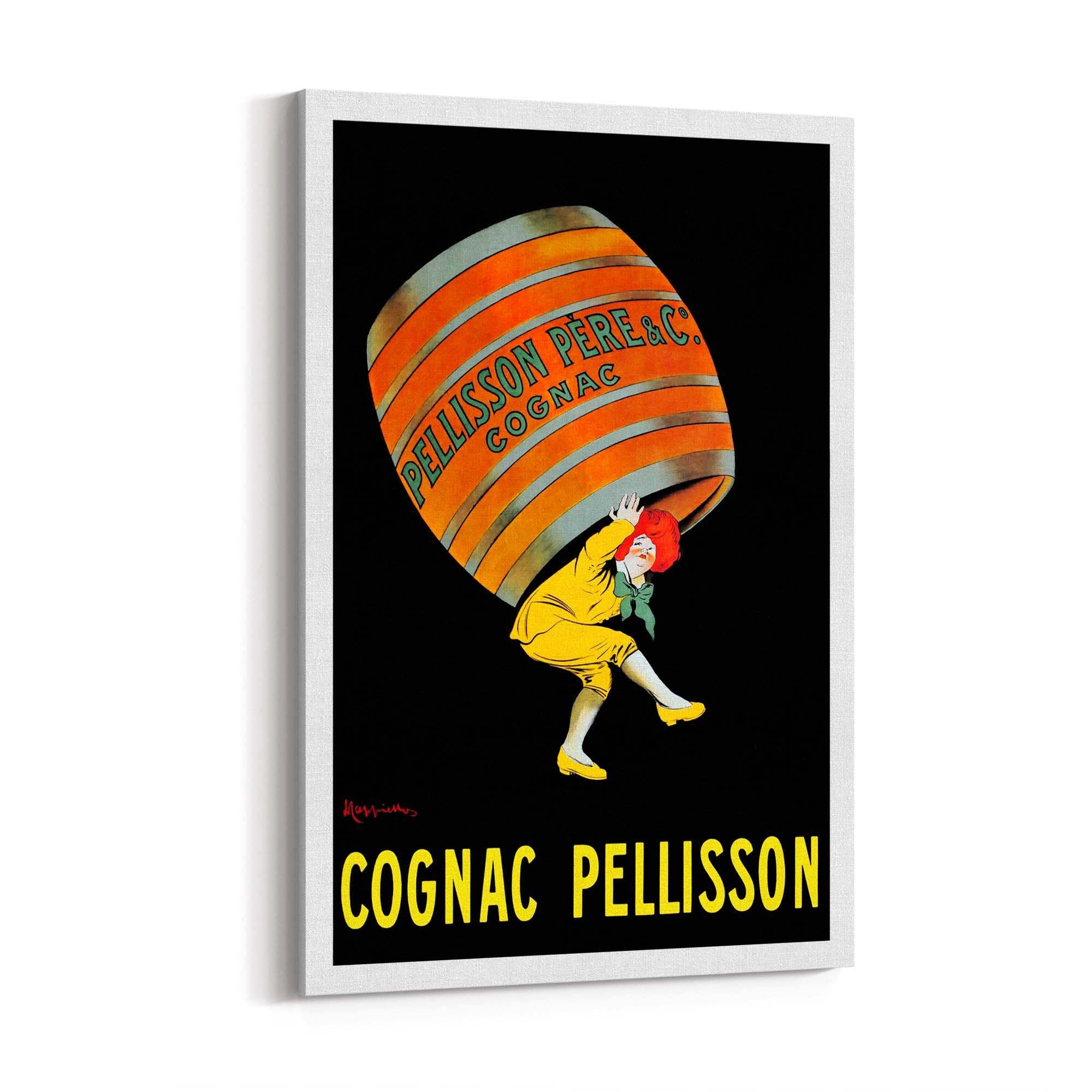 Cognac Pellisson Vintage Drink Advert Wall Art - The Affordable Art Company