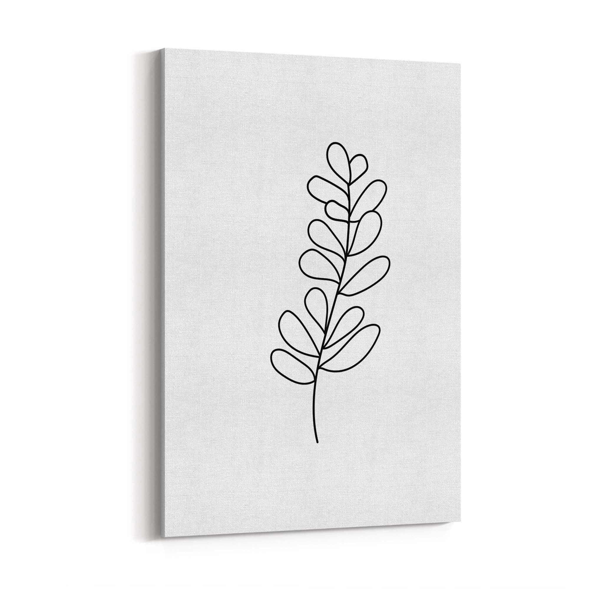 Minimal Branch Line Drawing Plant Nature Wall Art #2 - The Affordable Art Company
