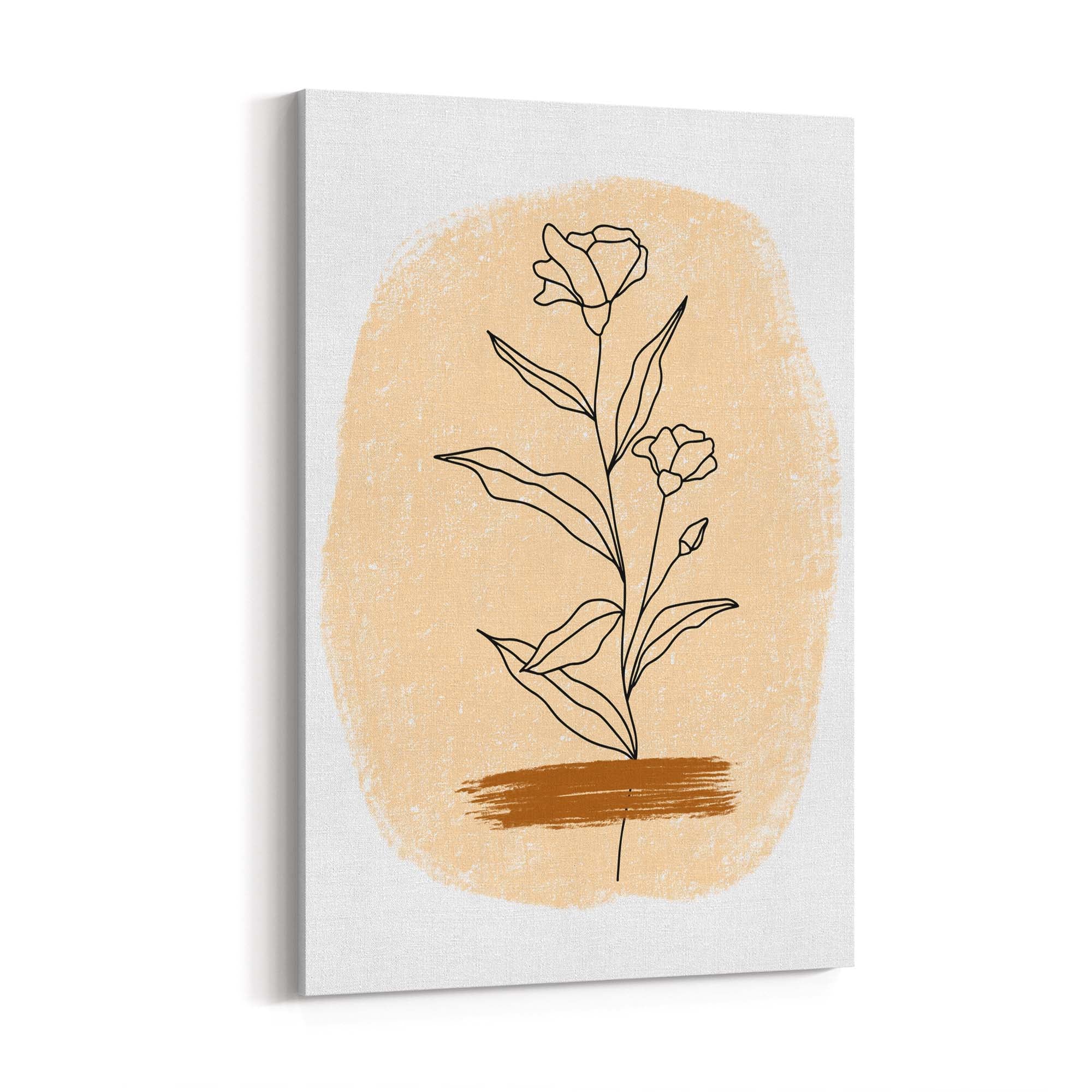 Minimal Floral Abstract Flower Drawing Wall Art #1 - The Affordable Art Company