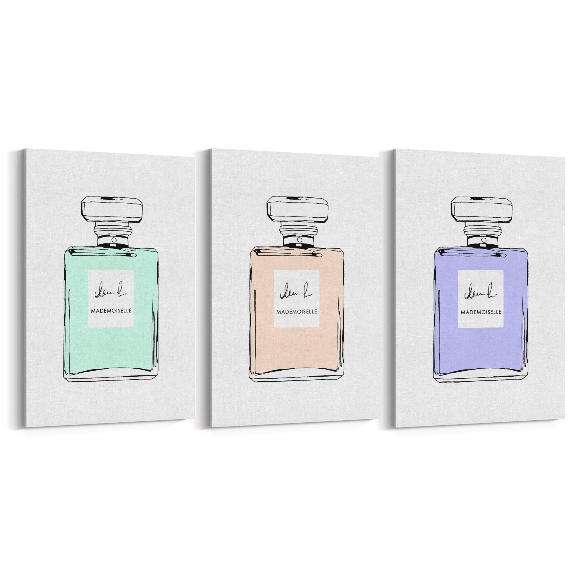 Set of Perfume Bottle Fashion Bedroom Wall Art #4 - The Affordable Art Company