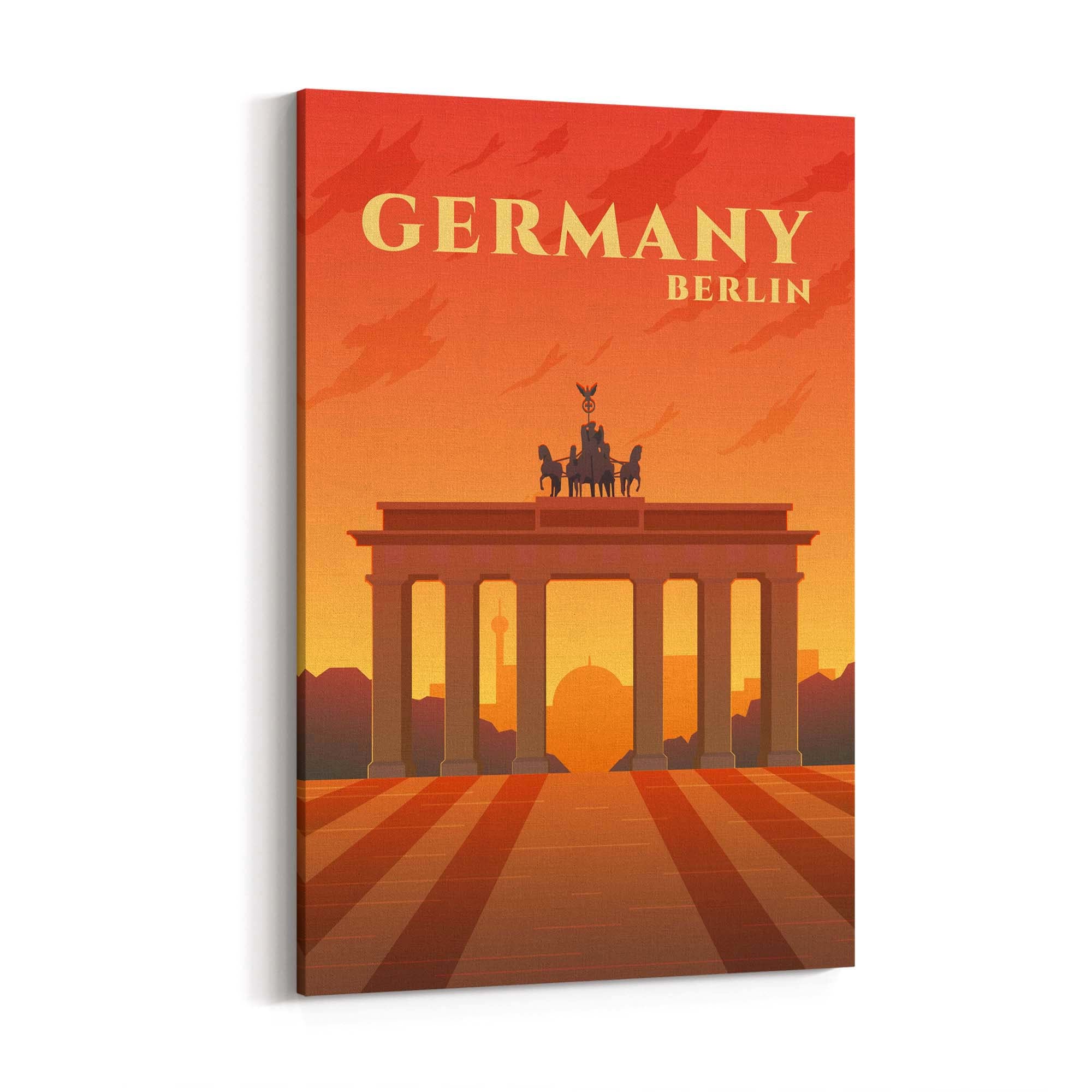 Retro Berlin Germany Travel Vintage Wall Art - The Affordable Art Company