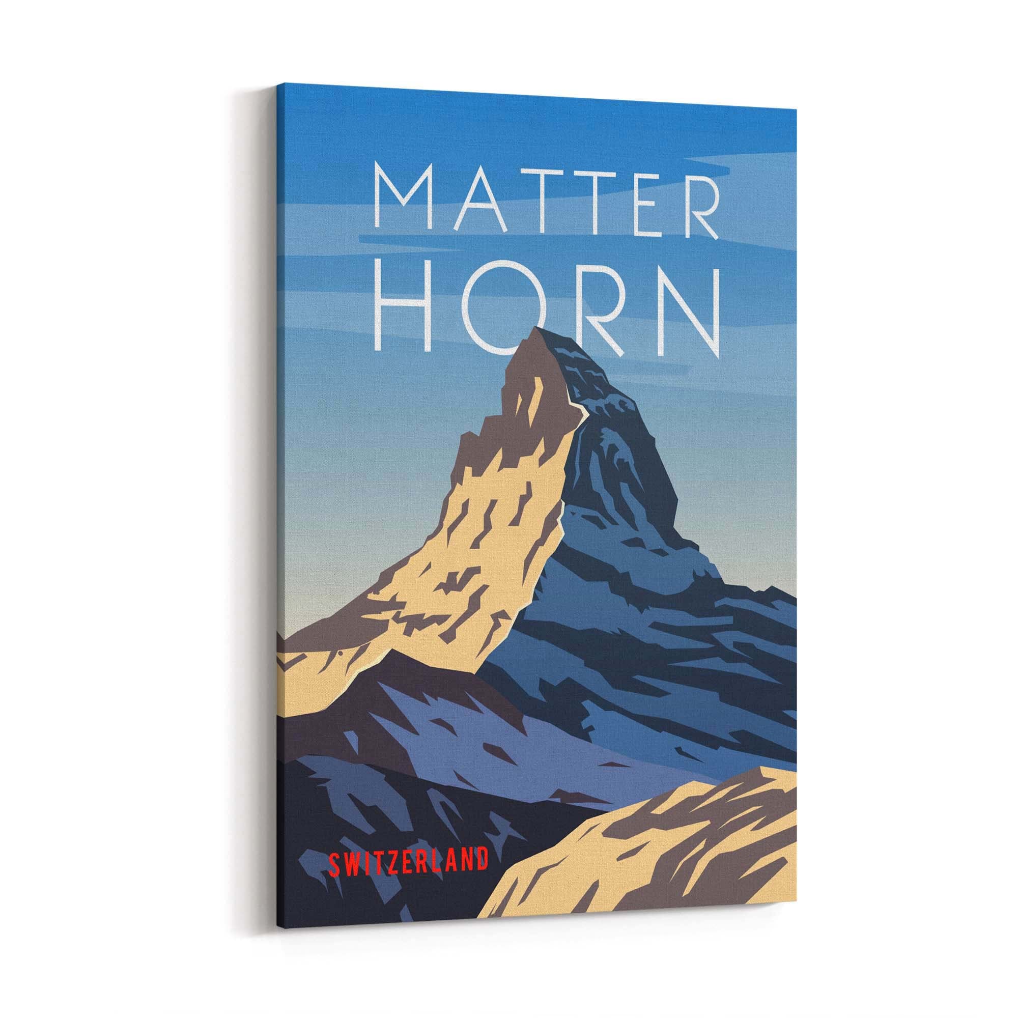 Retro Matterhorn, Switzerland Travel Wall Art - The Affordable Art Company