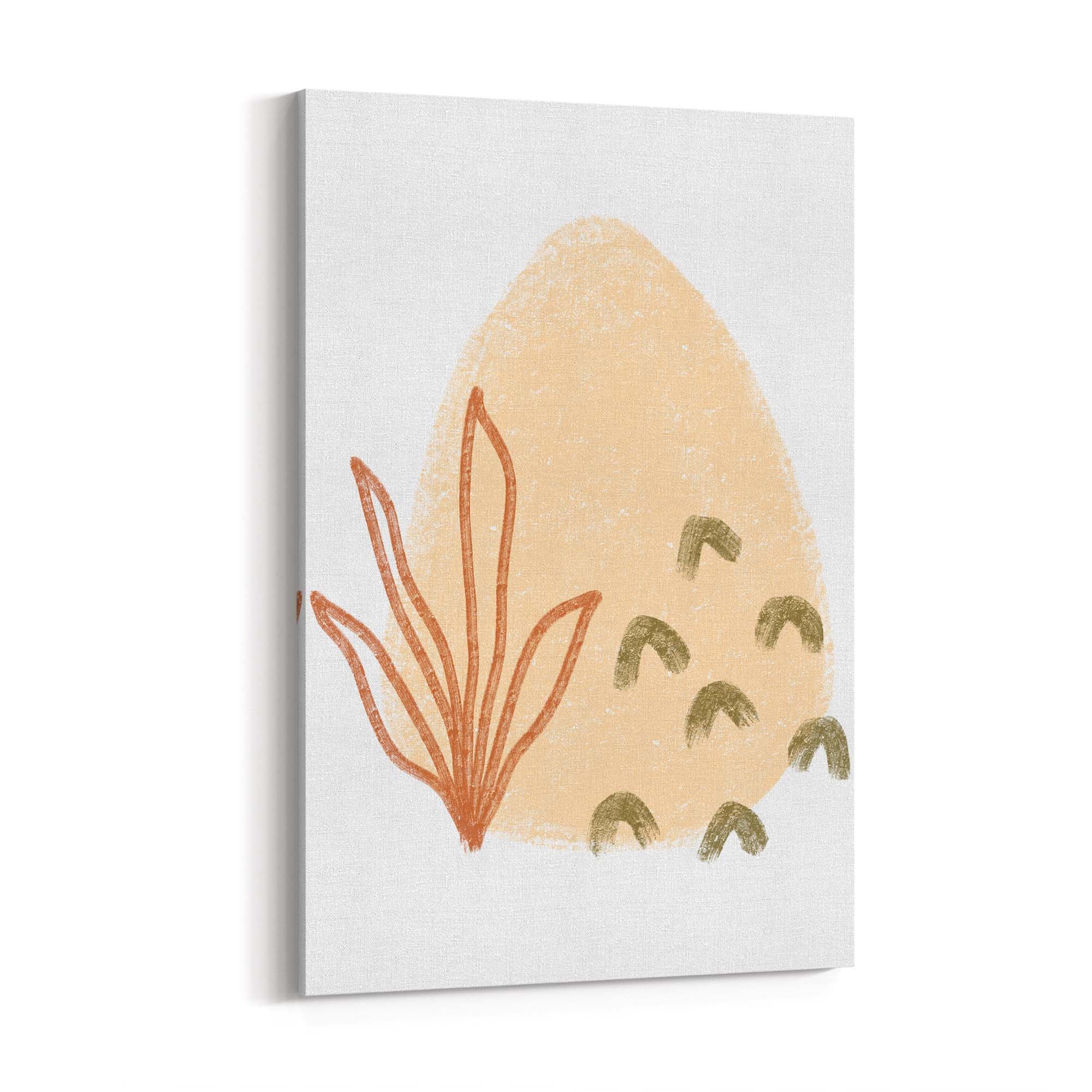 Minimal Plant Abstract Retro Kitchen Wall Art #1 - The Affordable Art Company