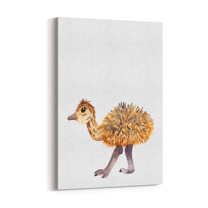 Cartoon Ostrich Cute Nursery Baby Animal Art - The Affordable Art Company