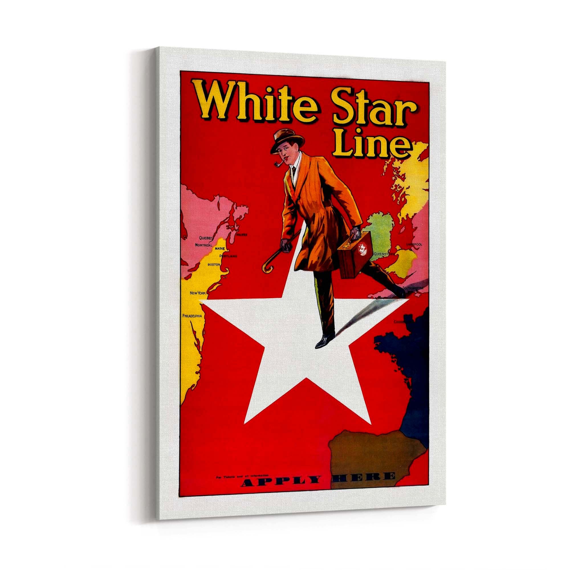 White Star Line Vintage Shipping Advert Wall Art #4 - The Affordable Art Company