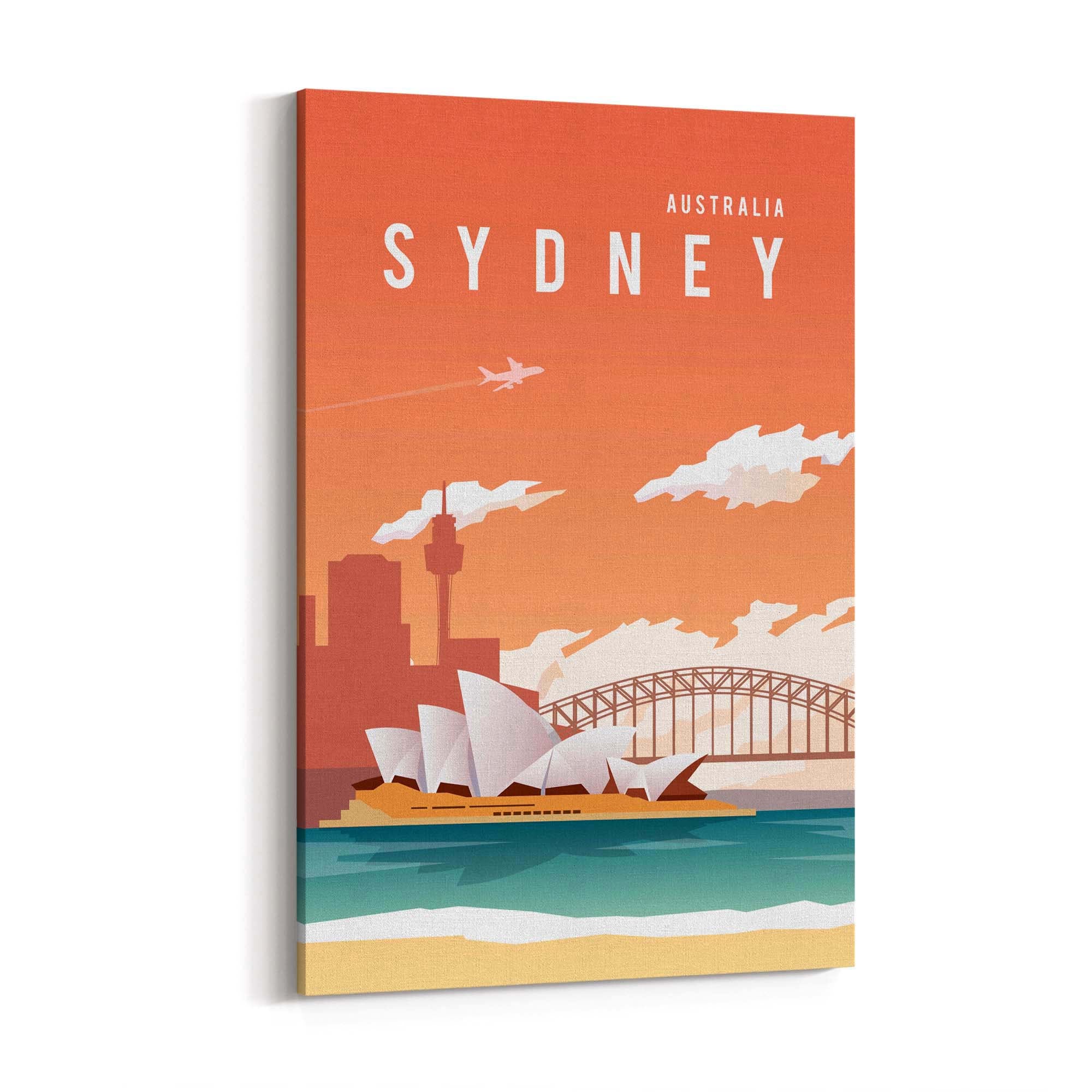 Retro Sydney Australia Vintage Travel Wall Art #2 - The Affordable Art Company