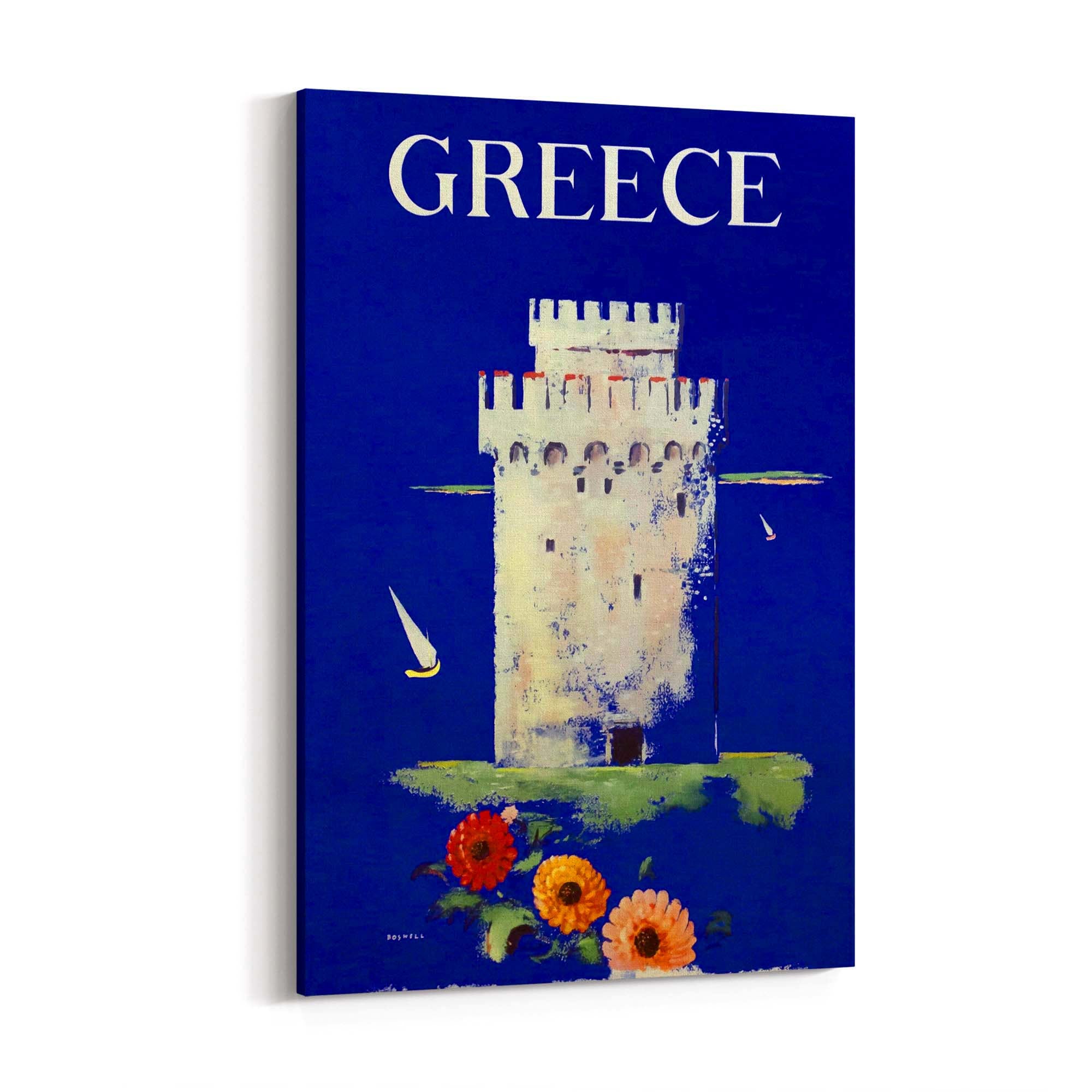 Thessaloniki Greece Vintage Travel Advert Wall Art - The Affordable Art Company