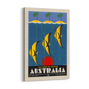 Great Barrier Reef, Australia Vintage Travel Advert Wall Art - The Affordable Art Company