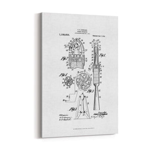 Vintage Rocket Patent Engineering Wall Art #2 - The Affordable Art Company