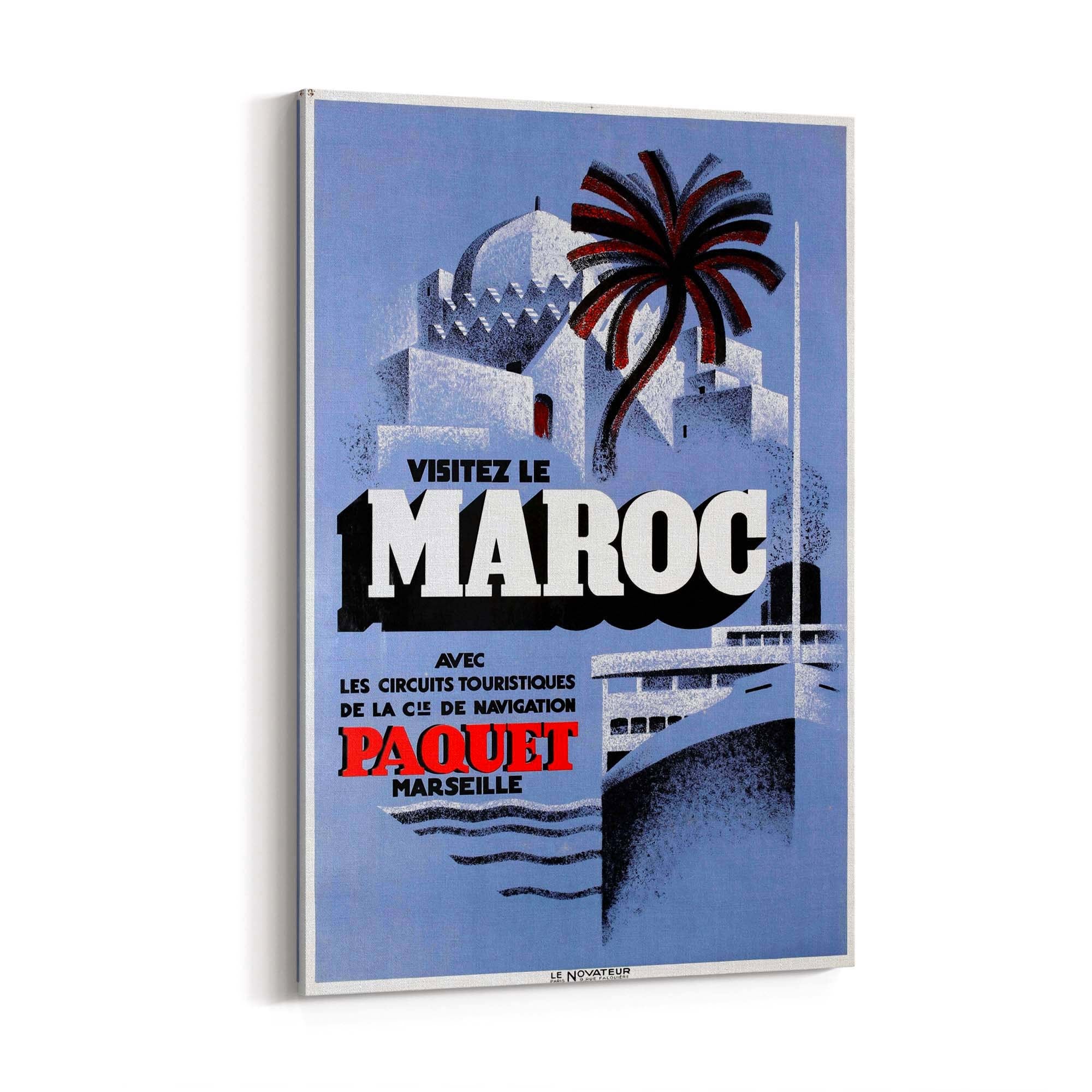 Maroc (Morocco) Vintage Travel Advert Wall Art - The Affordable Art Company