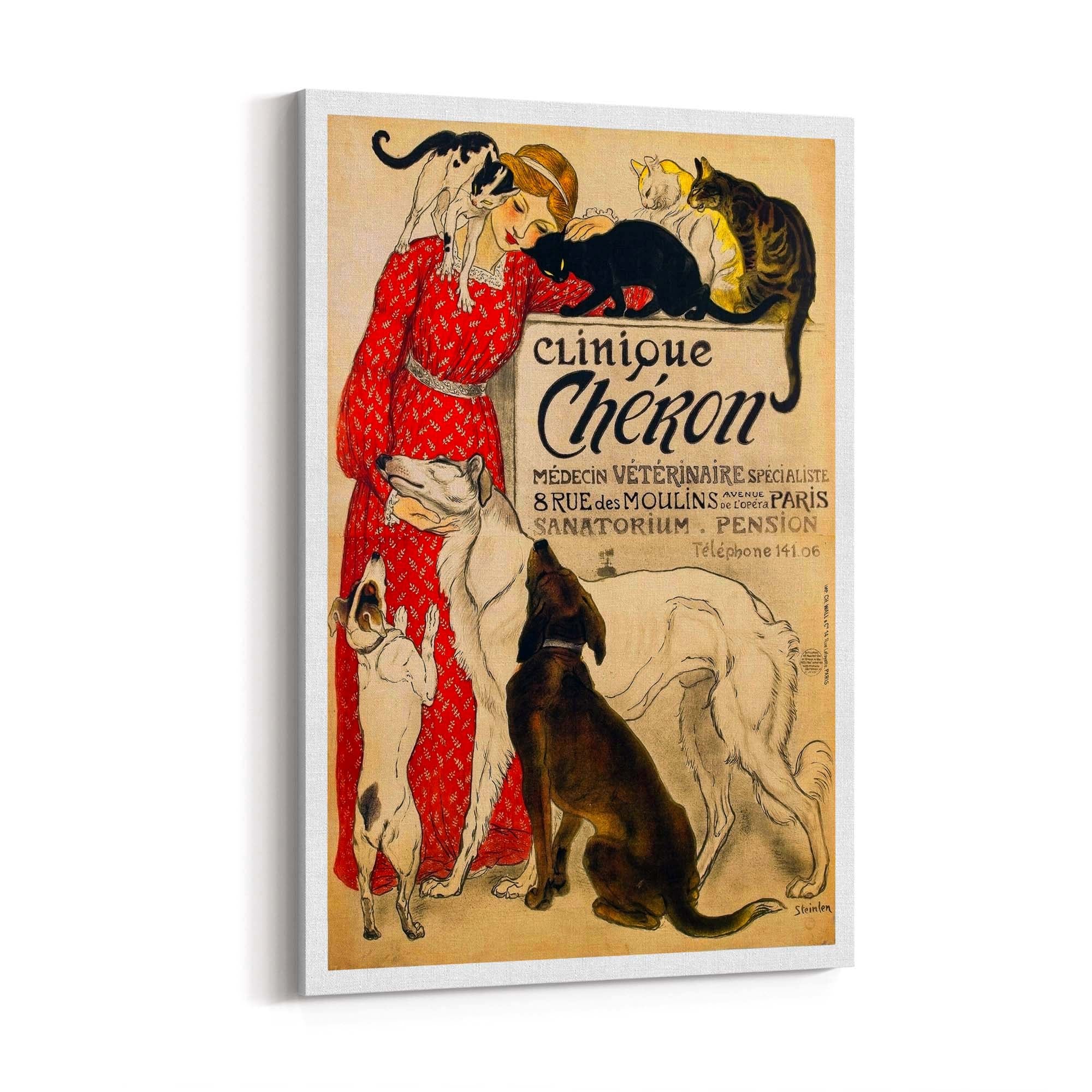French Cheron Animal Vintage Advert Wall Art - The Affordable Art Company