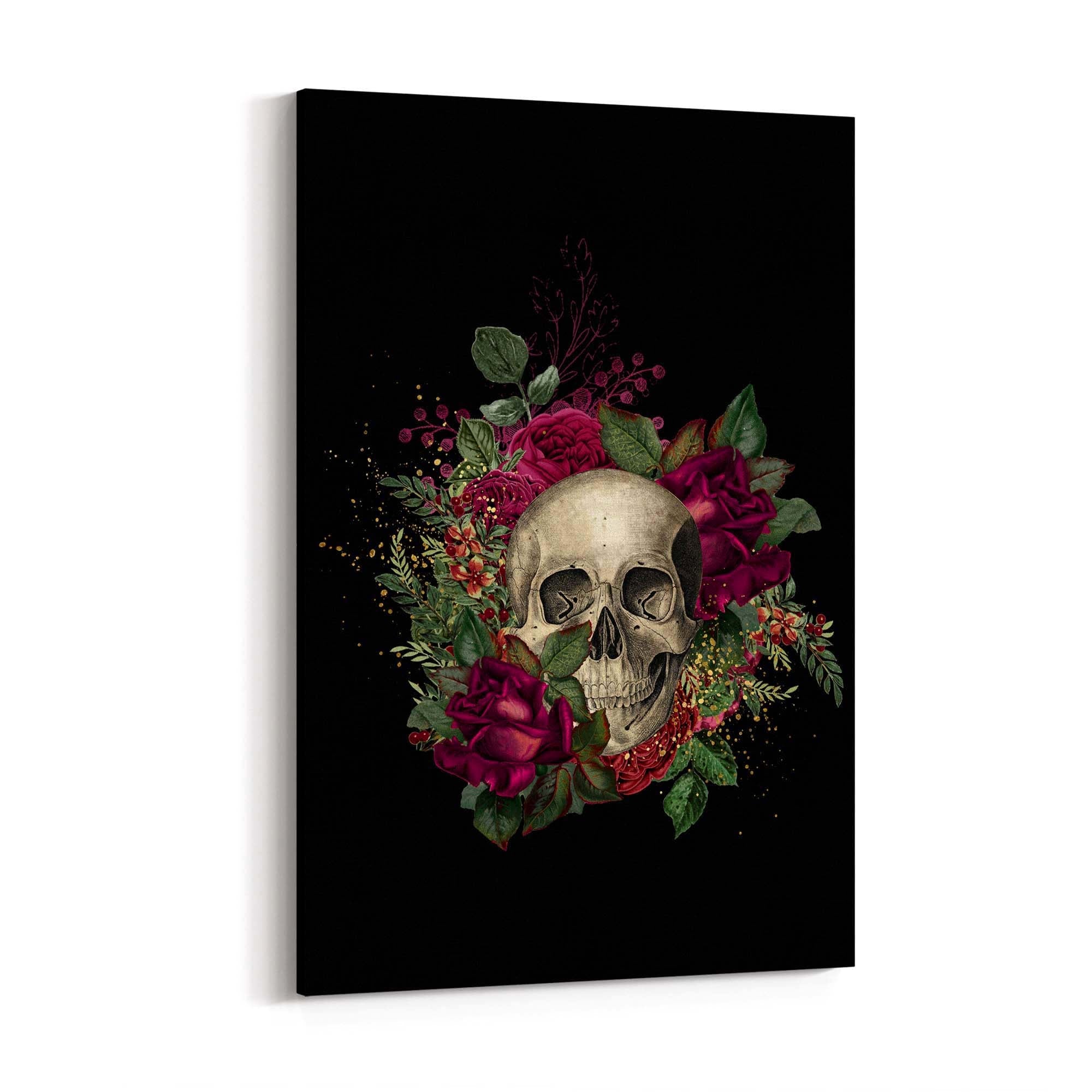 Dark Gothic Skull Fashion Bedroom Wall Art - The Affordable Art Company