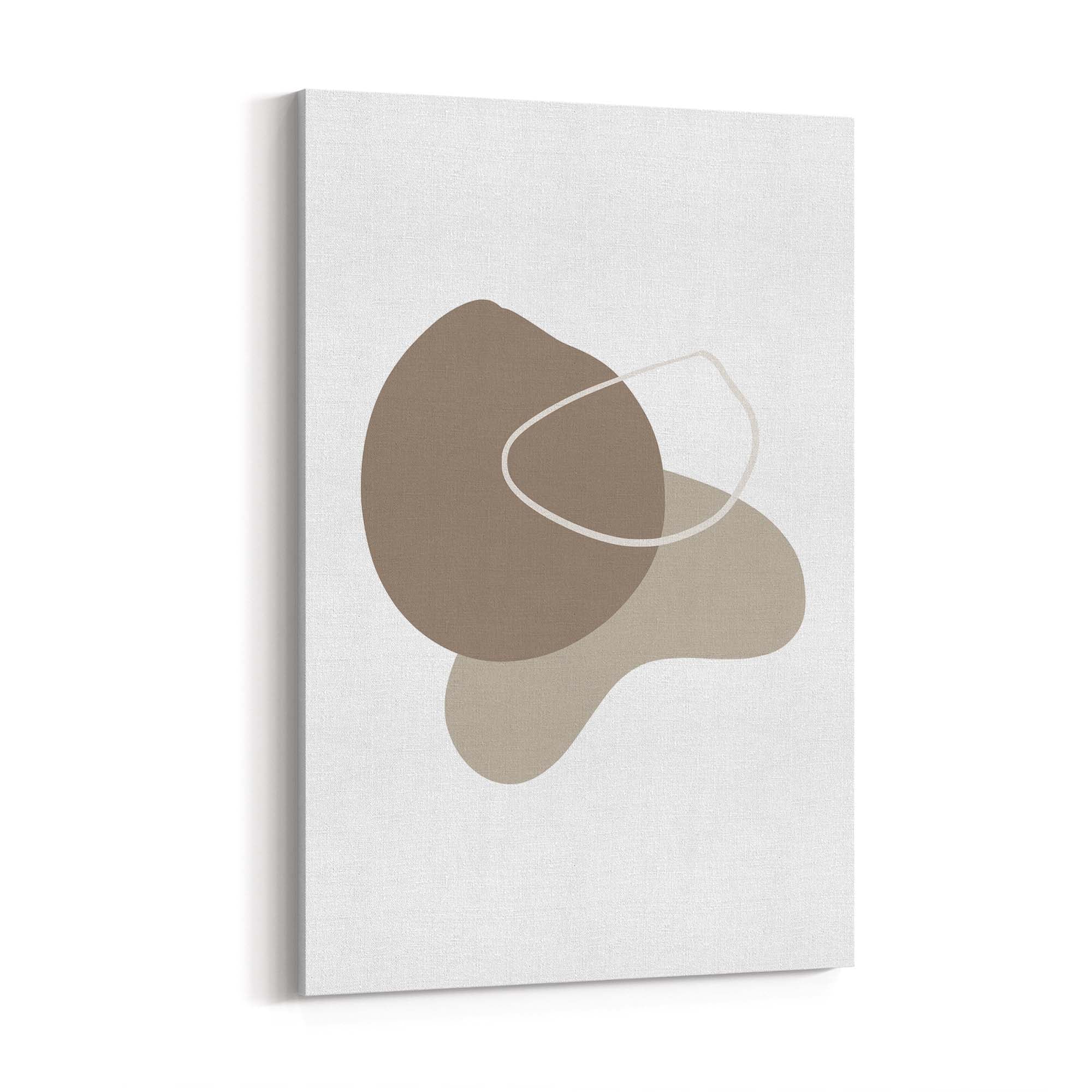 Minimal Black & White Shapes Abstract Wall Art #6 - The Affordable Art Company