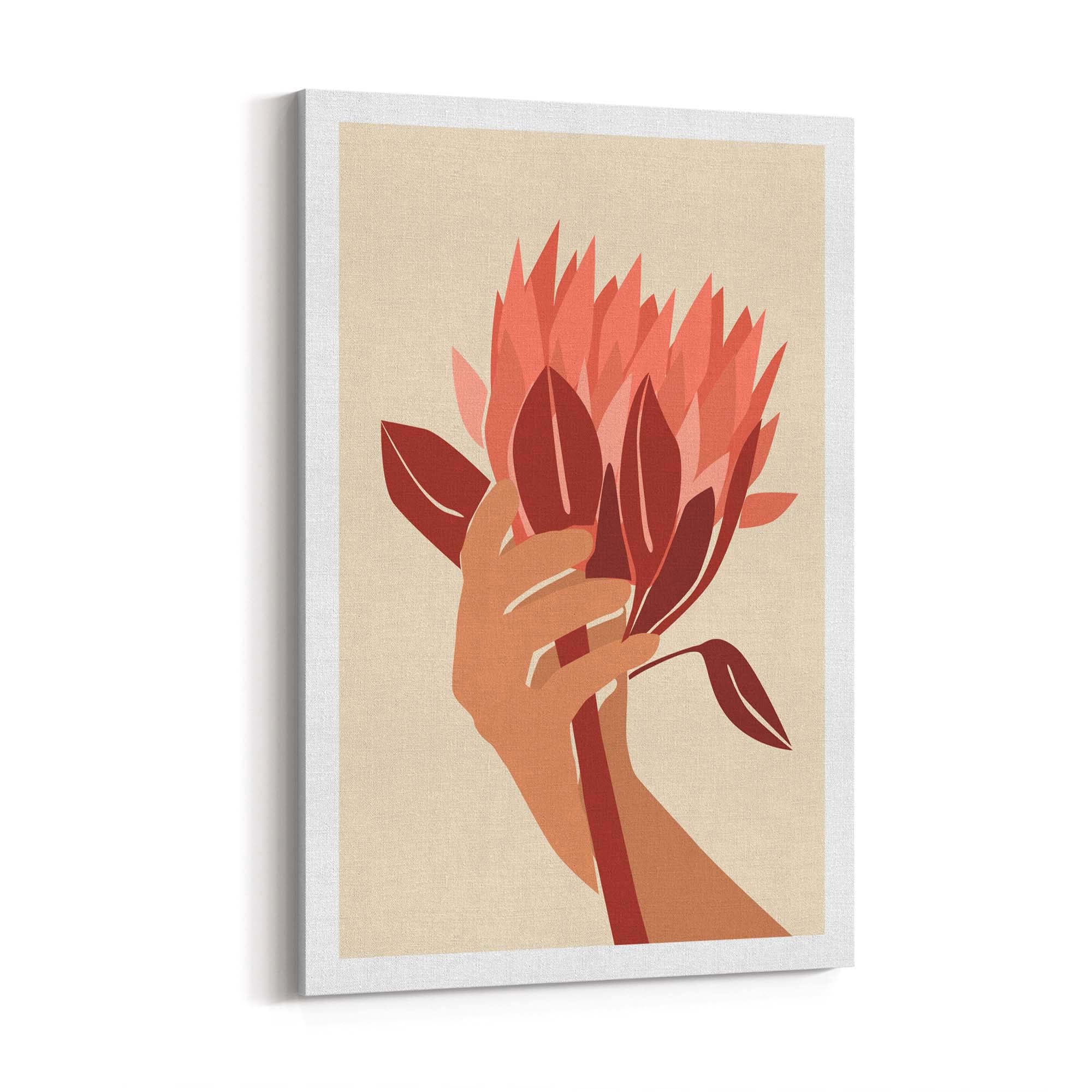 Minimal Floral Abstract Flower Drawing Wall Art #2 - The Affordable Art Company