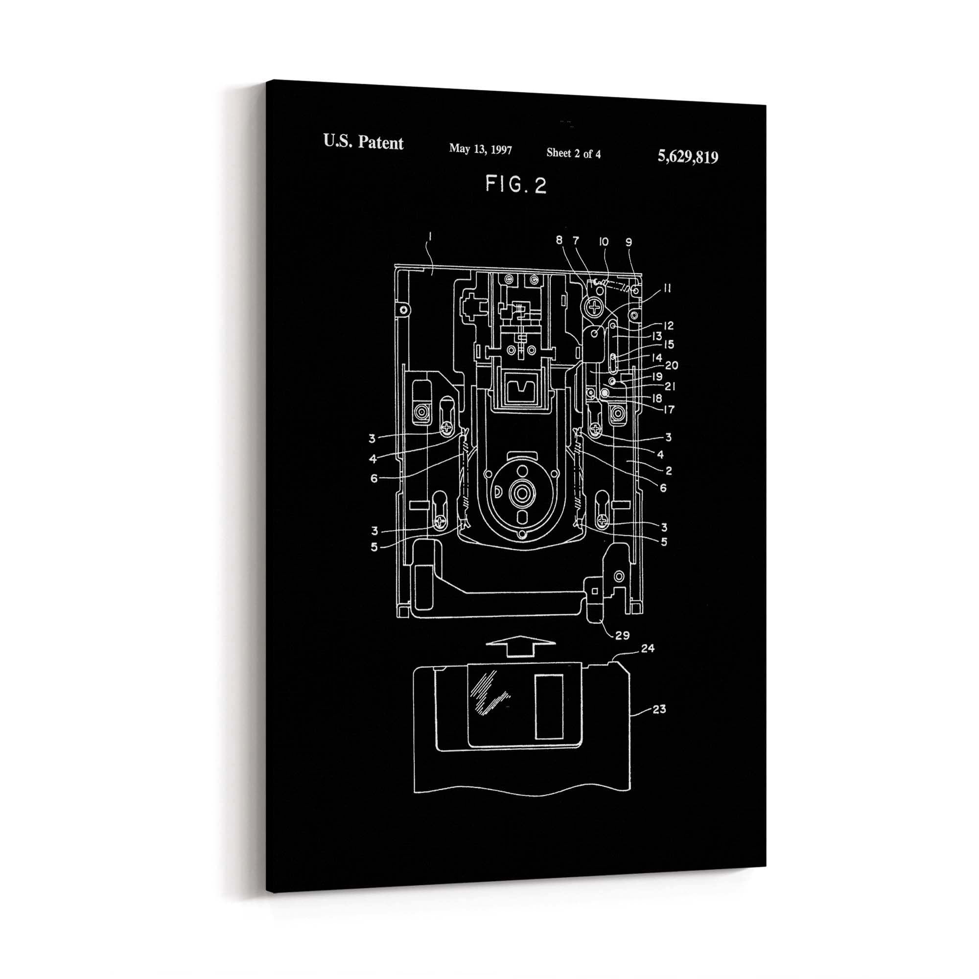 Vintage Floppy Disk Patent Wall Art #1 - The Affordable Art Company