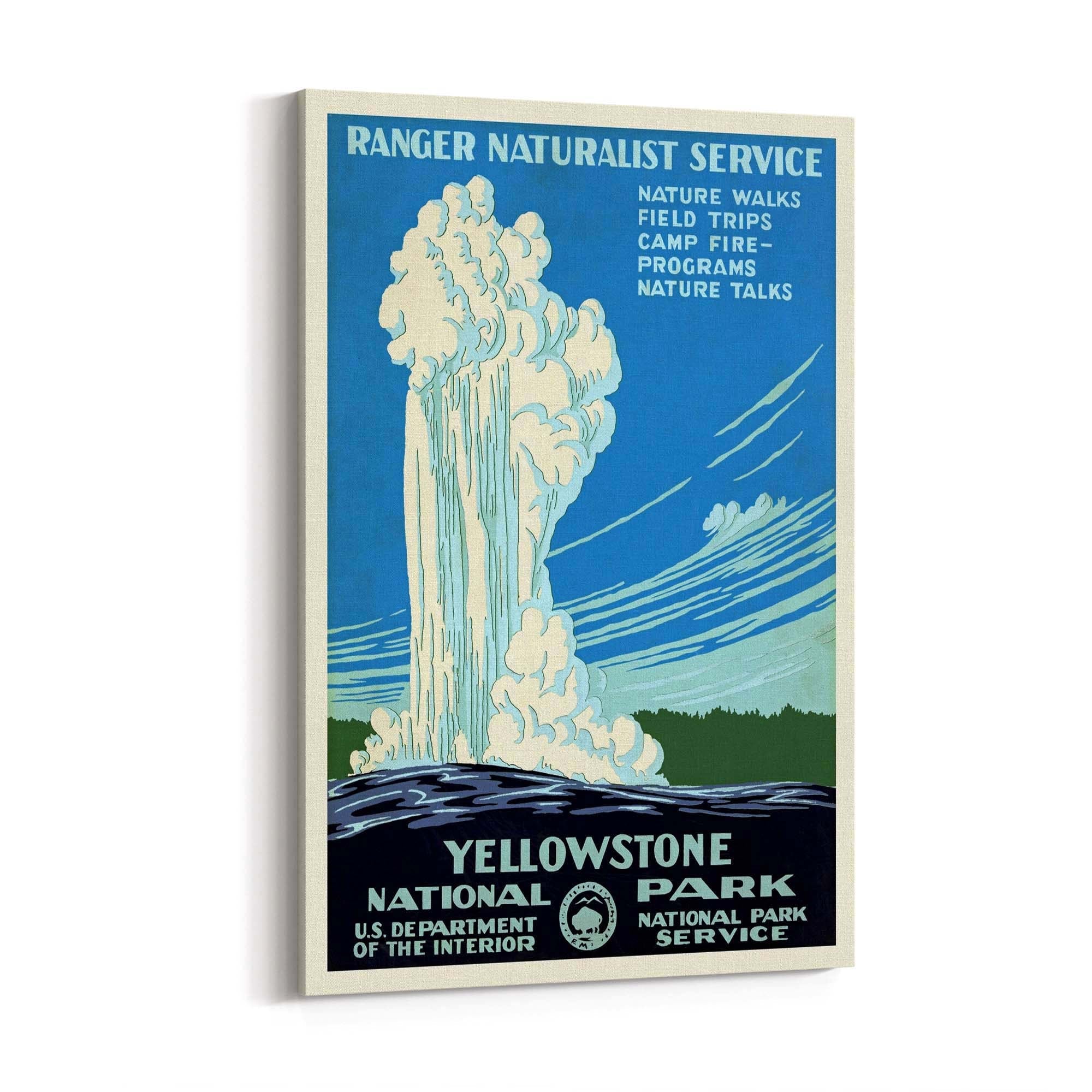 Yellowstone, USA Vintage Travel Advert Wall Art - The Affordable Art Company