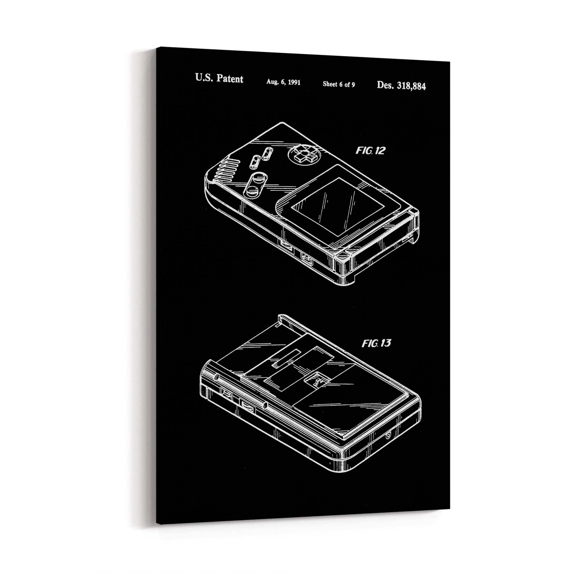 Vintage Game Boy Patent Gift Wall Art #1 - The Affordable Art Company