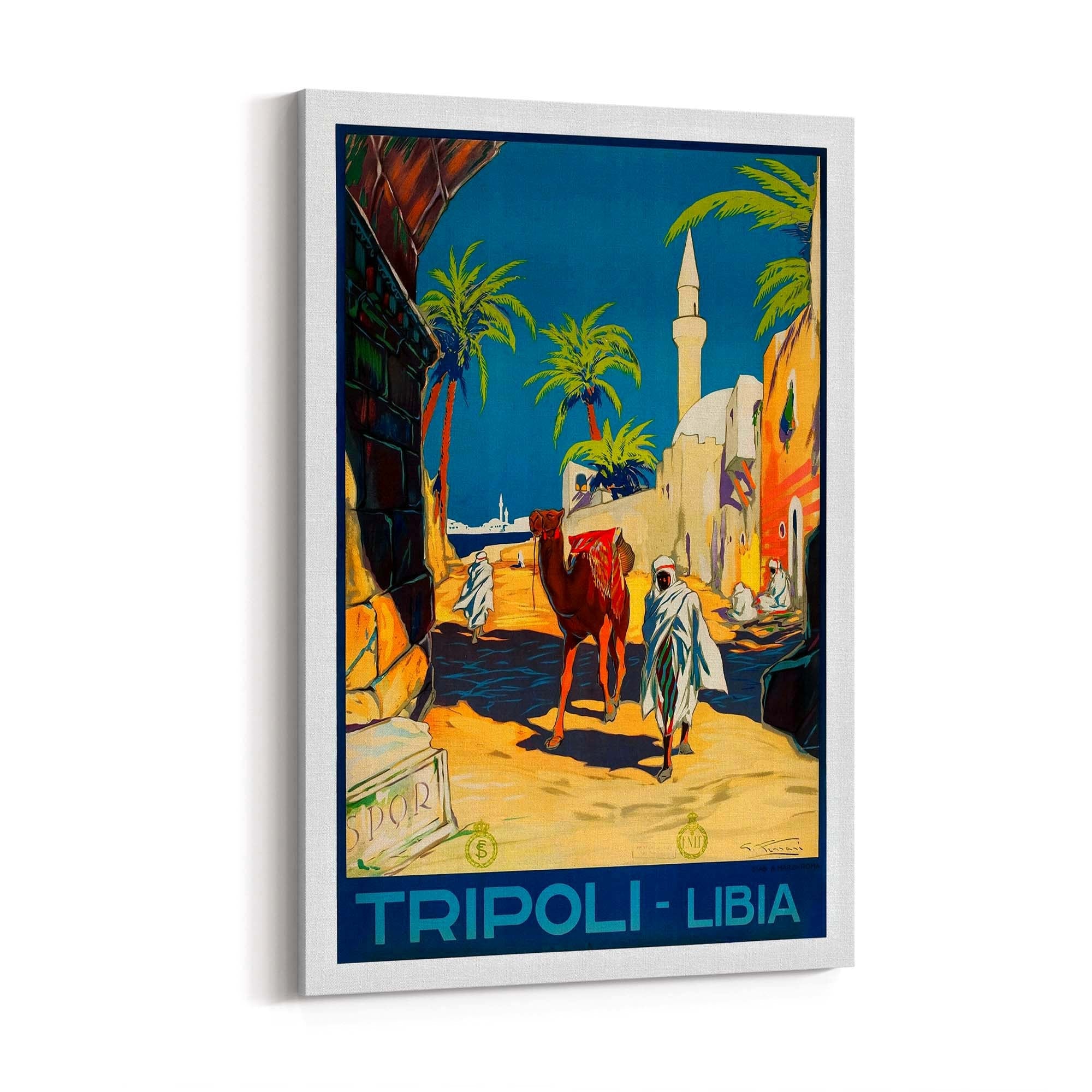 Tripoli, Libya Vintage Travel Advert Wall Art - The Affordable Art Company