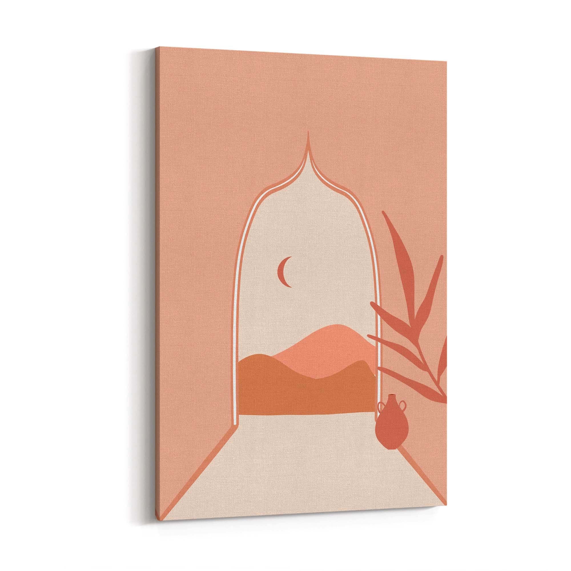 Minimal Egypt Retro Pink & Pastel Wall Art - The Affordable Art Company