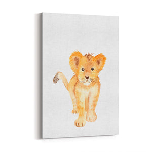 Cartoon Lion Cub Cute Nursery Baby Animal Art #2 - The Affordable Art Company