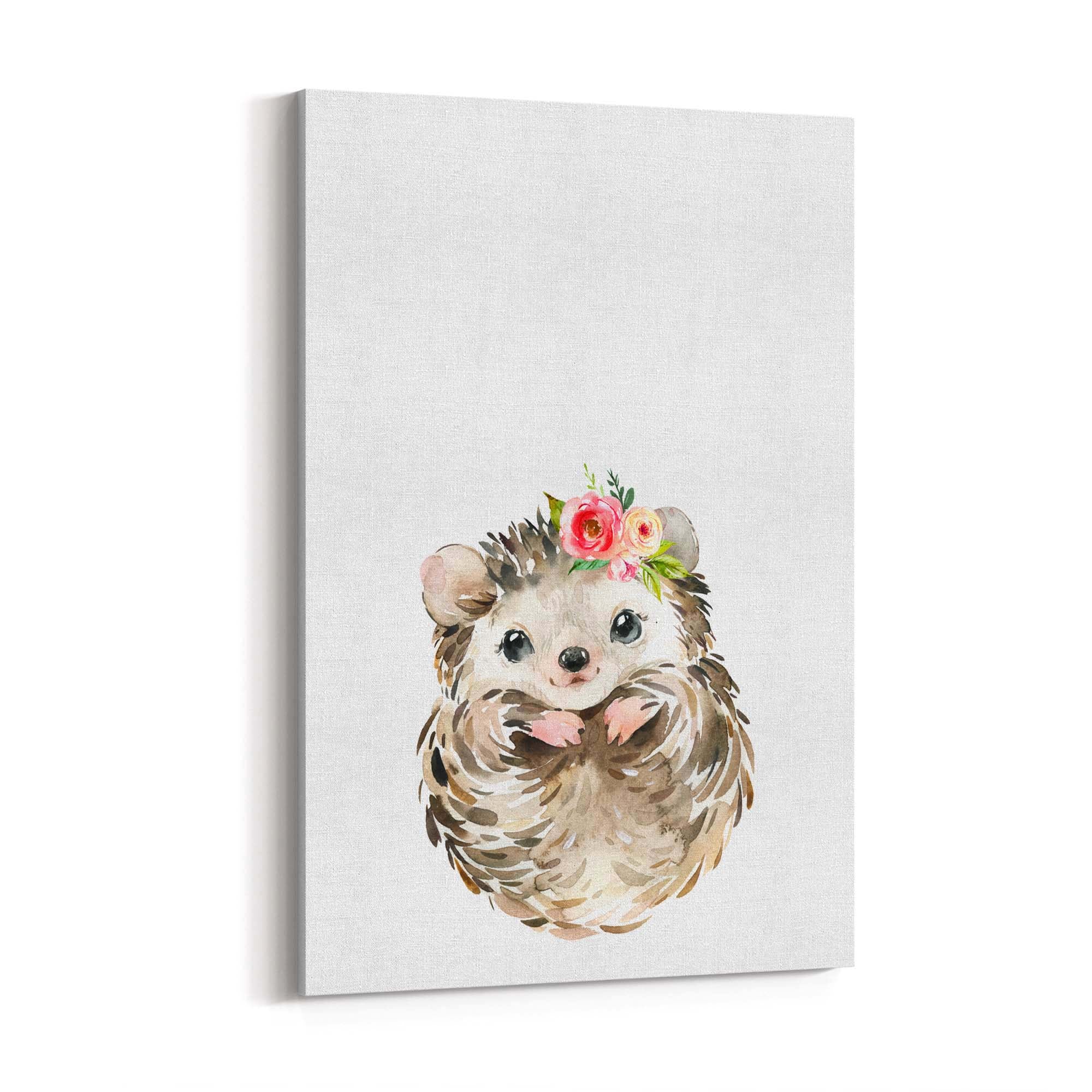 Cute Baby Hedgehog Nursery Animal Gift Wall Art - The Affordable Art Company