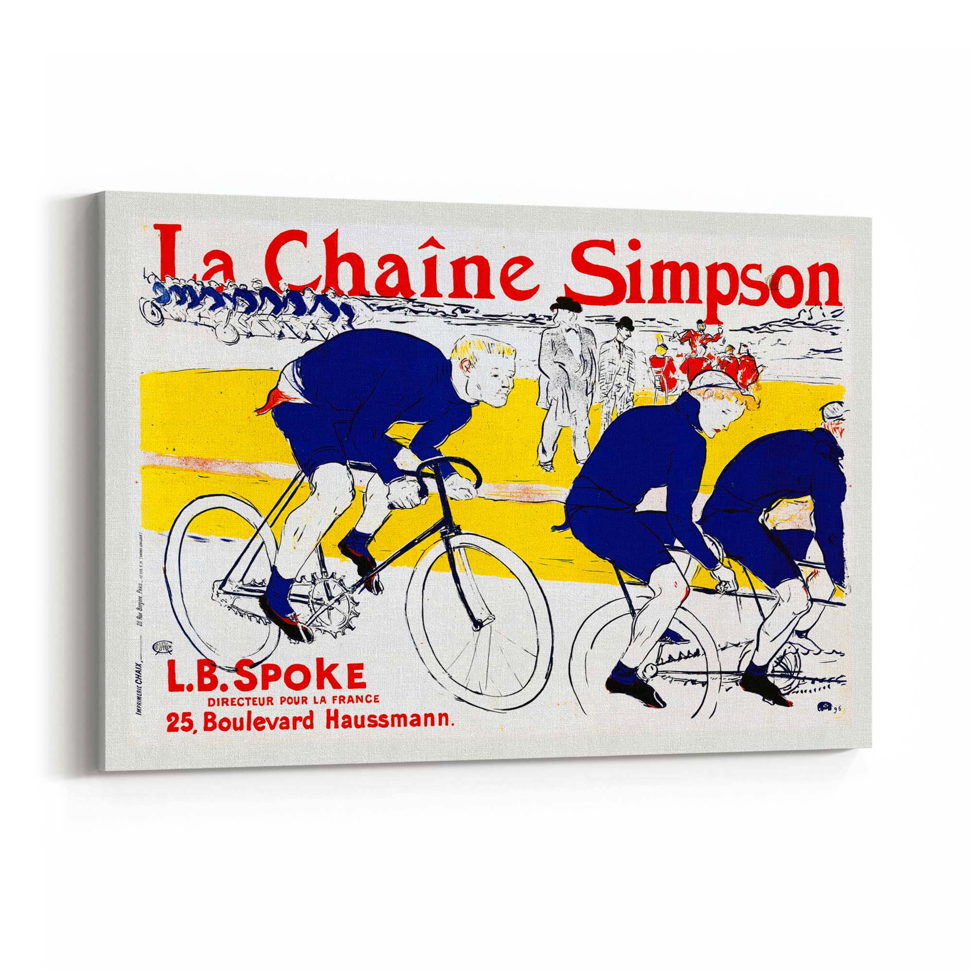 French "La Chaine Simpson" Cycling Vintage Wall Art - The Affordable Art Company