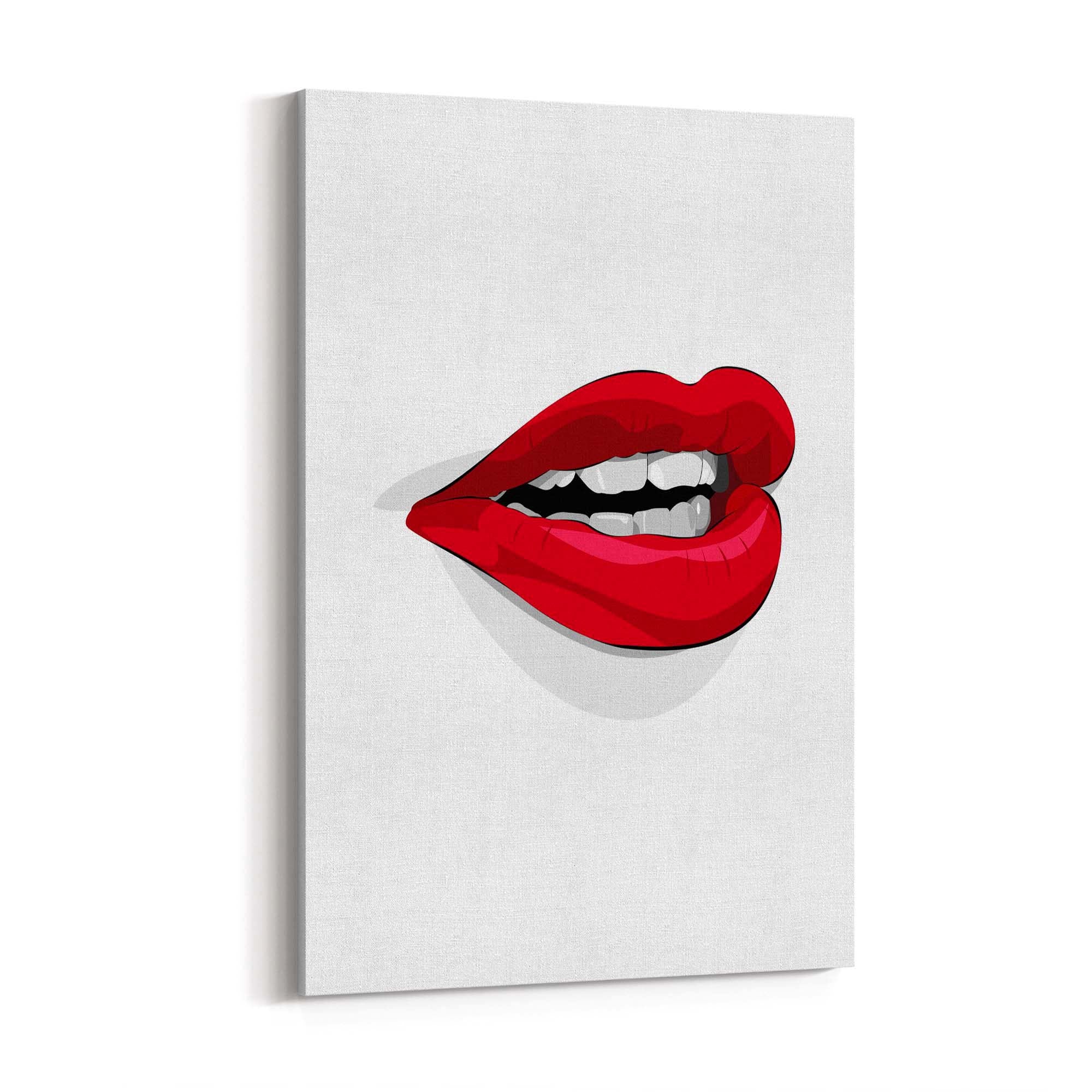Red Lips Fashion Girls Bedroom Wall Art - The Affordable Art Company