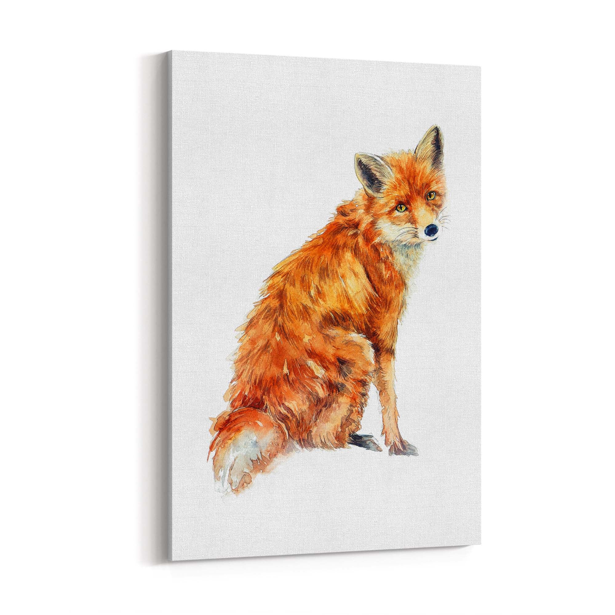Watercolour Fox Painting Animal Nursery Wall Art - The Affordable Art Company