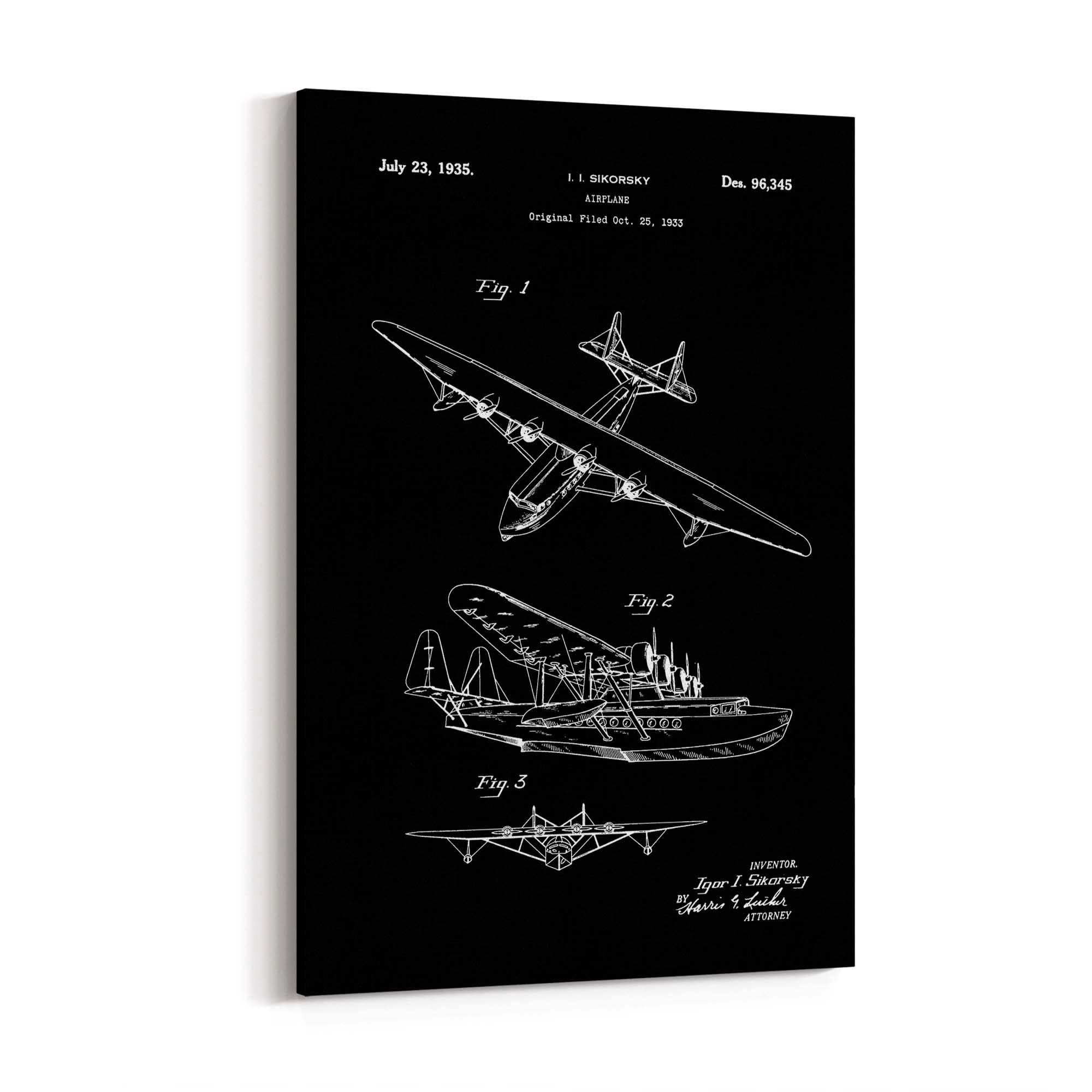 Airplane Wall Art - Sikorsky Airplane 