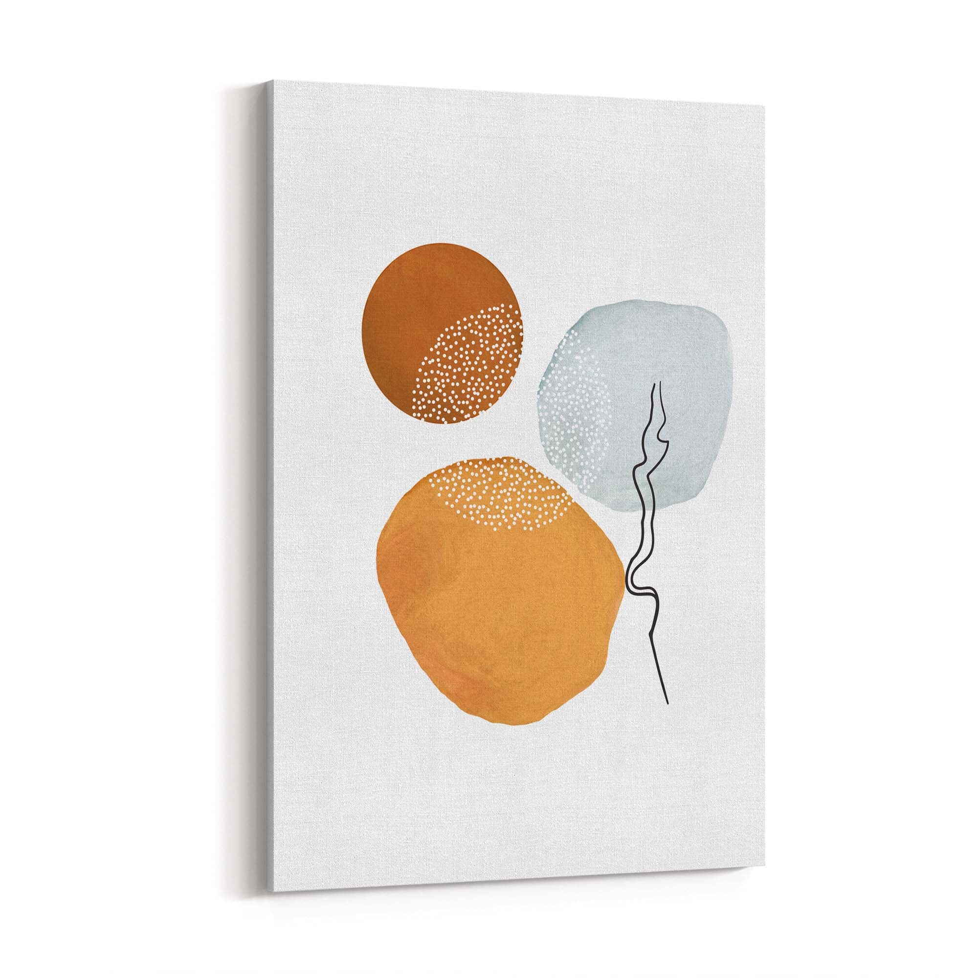 Wall Print - Abstract Bronze & White Art