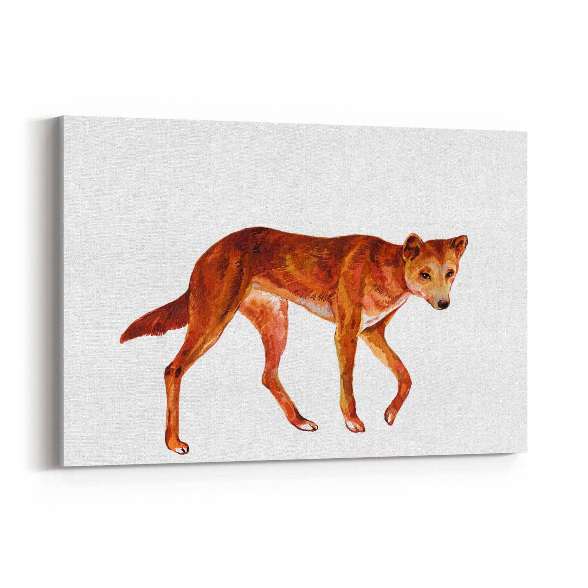 Australian Dingo Painting Animal Nursery Wall Art - The Affordable Art Company