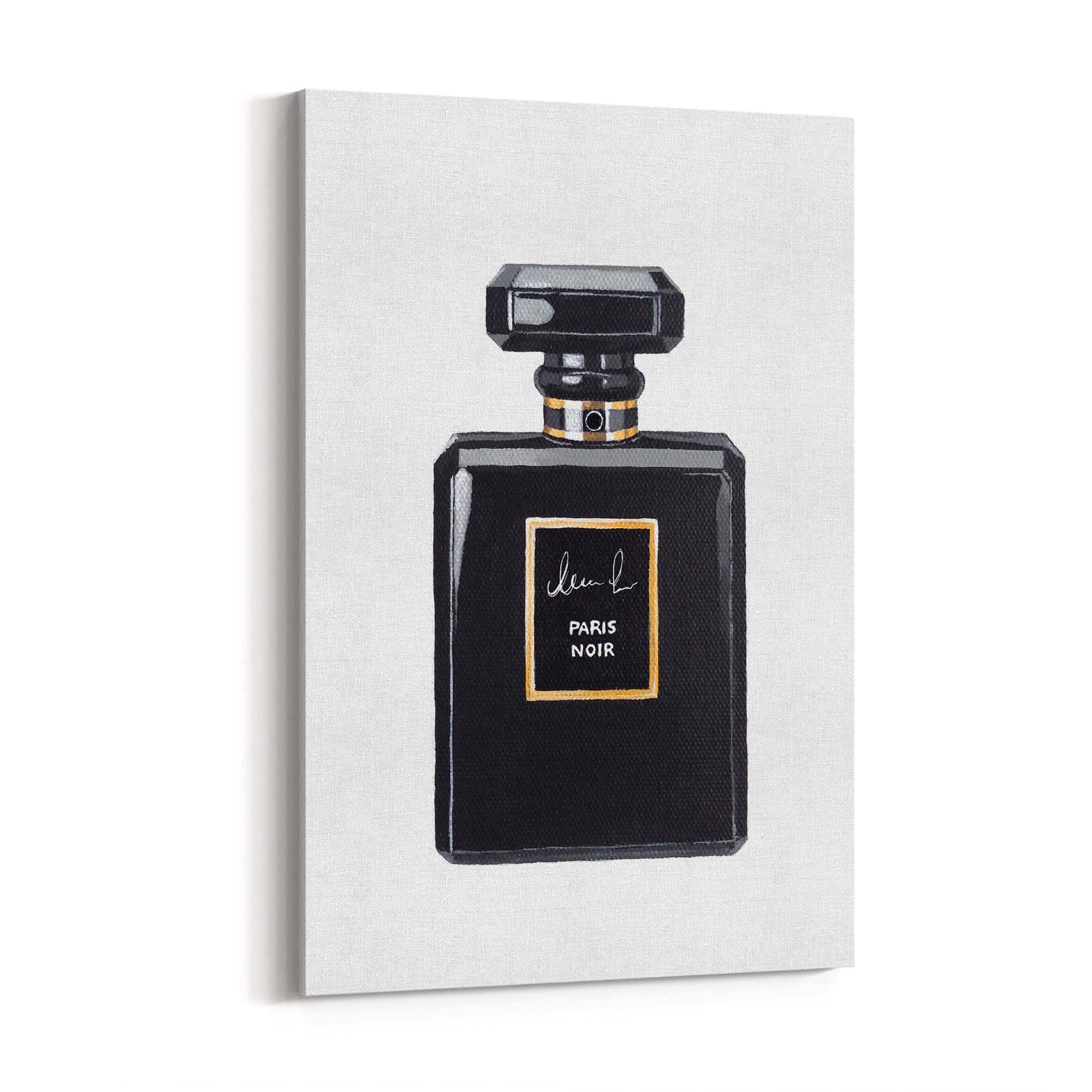 Black Perfume Bottle Fashion Wall Art - The Affordable Art Company