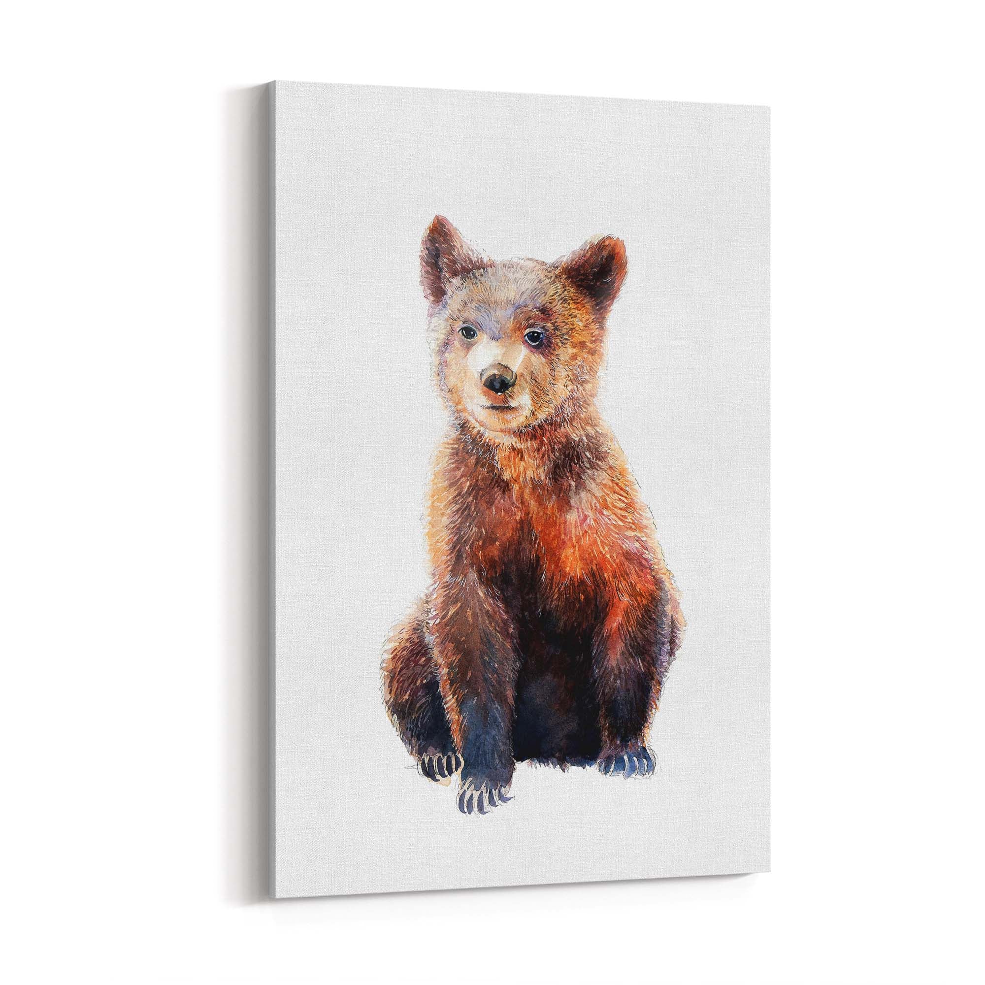 Watercolour Bear Painting Animal Nursery Wall Art - The Affordable Art Company