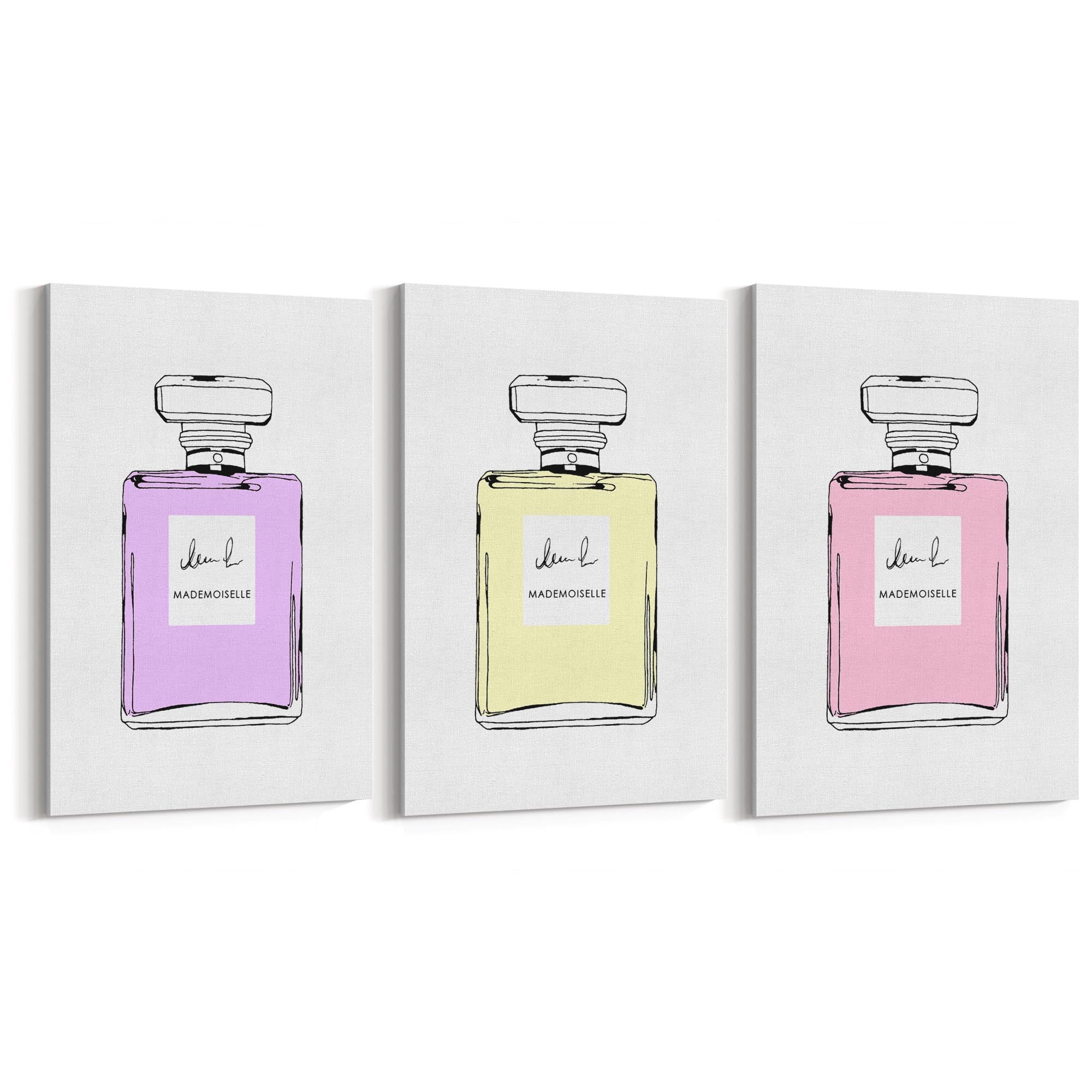 Set of Perfume Bottle Fashion Bedroom Wall Art #5 - The Affordable Art Company